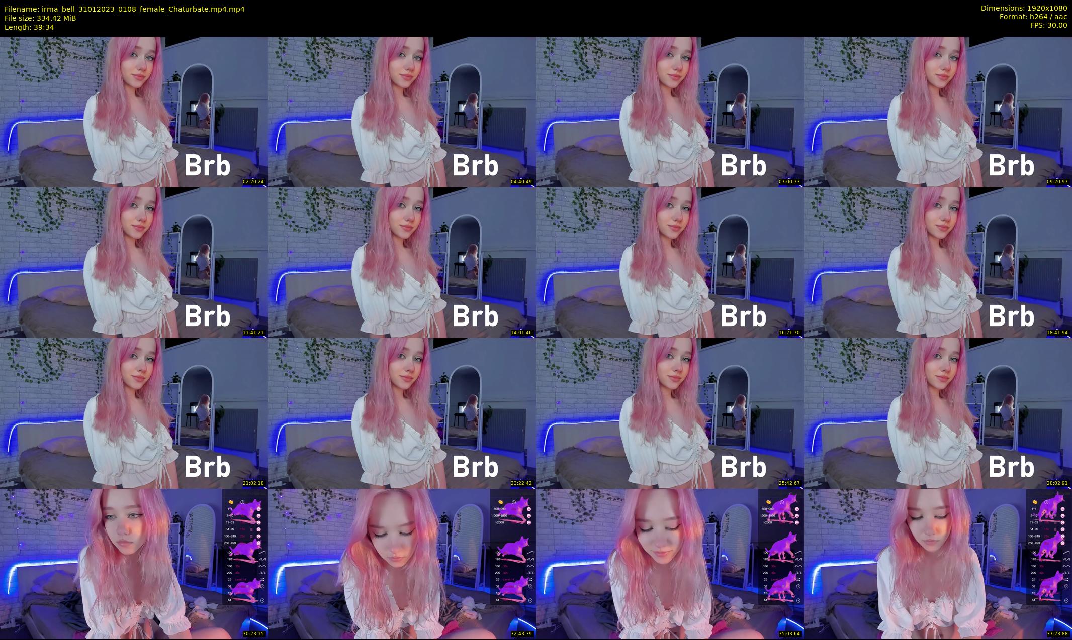 irma_bell — 40 minute Chaturbate female cam show recording, 1080p, Jan 31, 2023