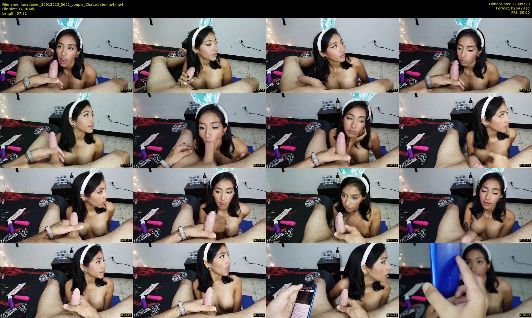 lunadaniel — 8 minute Chaturbate couple cam show recording, 720p, Jan 30, 2023
