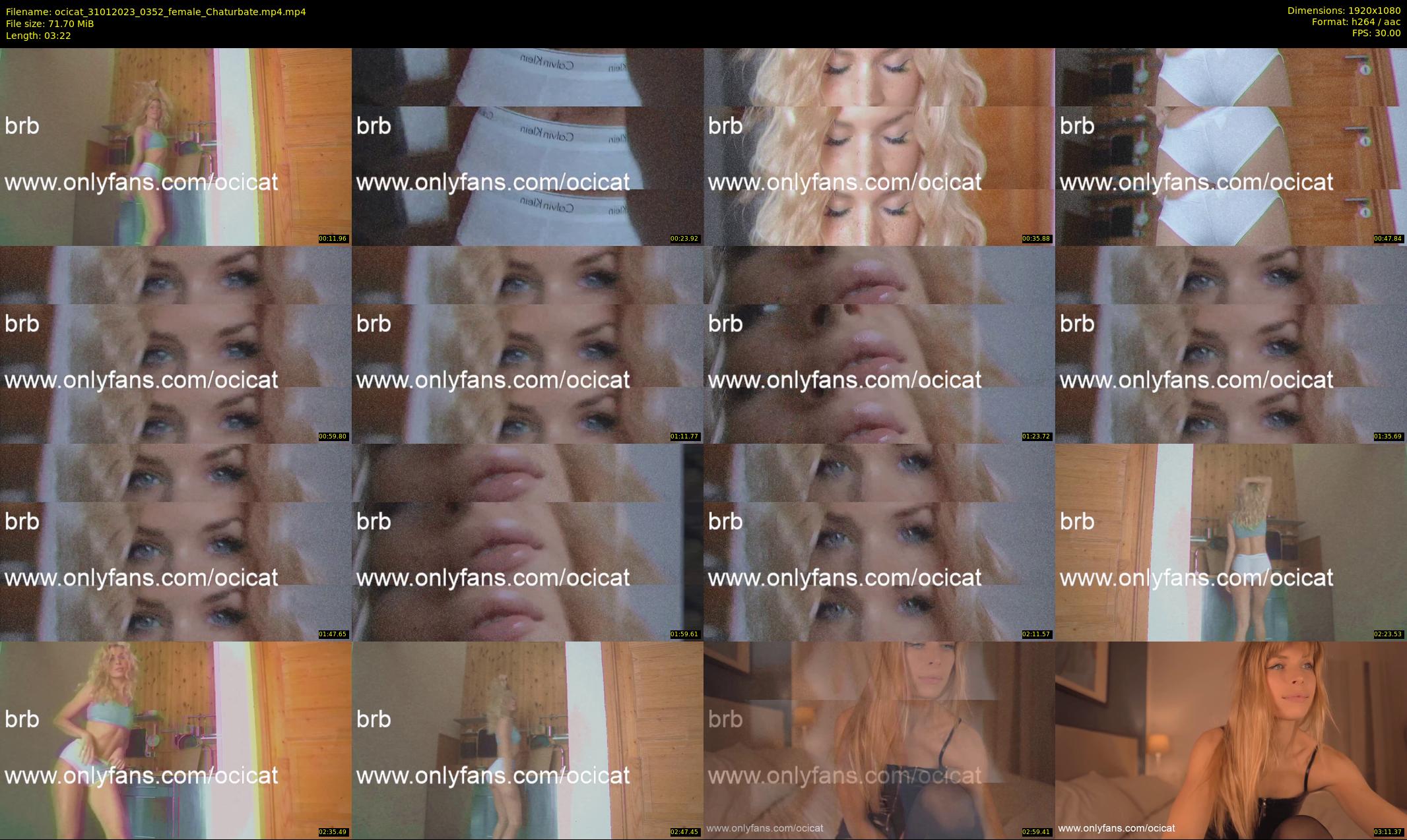 ocicat — 4 minute Chaturbate female cam show recording, 1080p, Jan 31, 2023