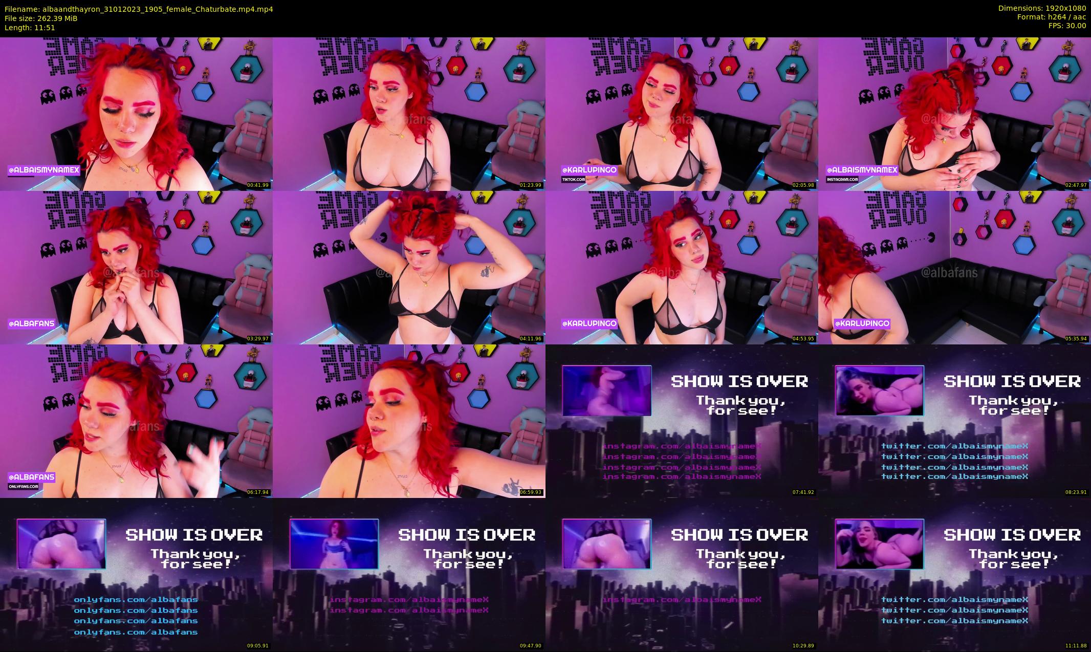albaandthayron — 12 minute Chaturbate couple cam show recording, 1080p, Jan 31, 2023