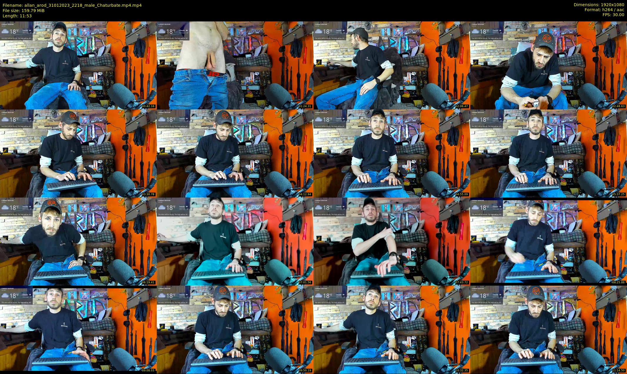 allan_arod — 12 minute Chaturbate male cam show recording, 1080p, Jan 31, 2023