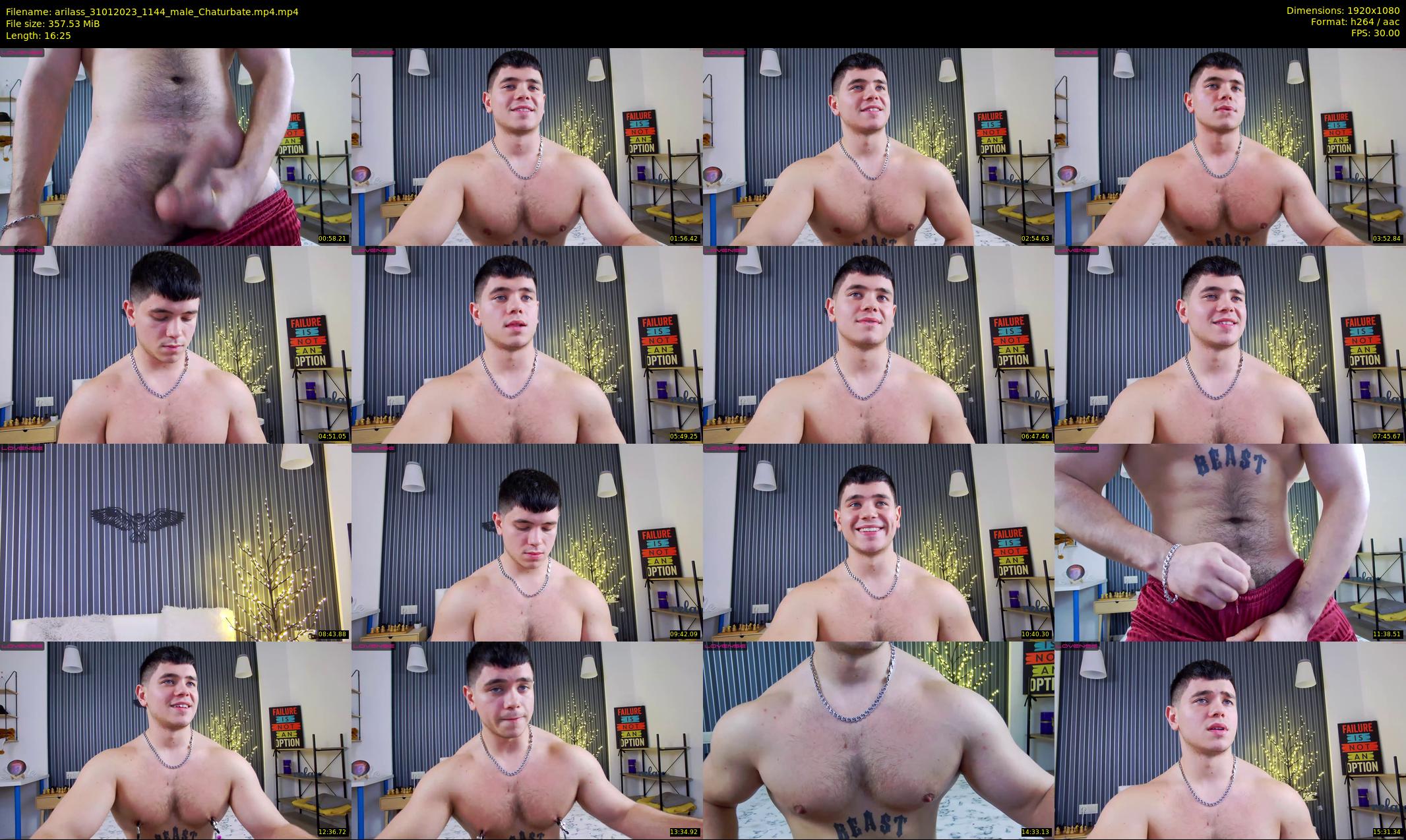 arilass — 17 minute Chaturbate male cam show recording, 1080p, Jan 31, 2023