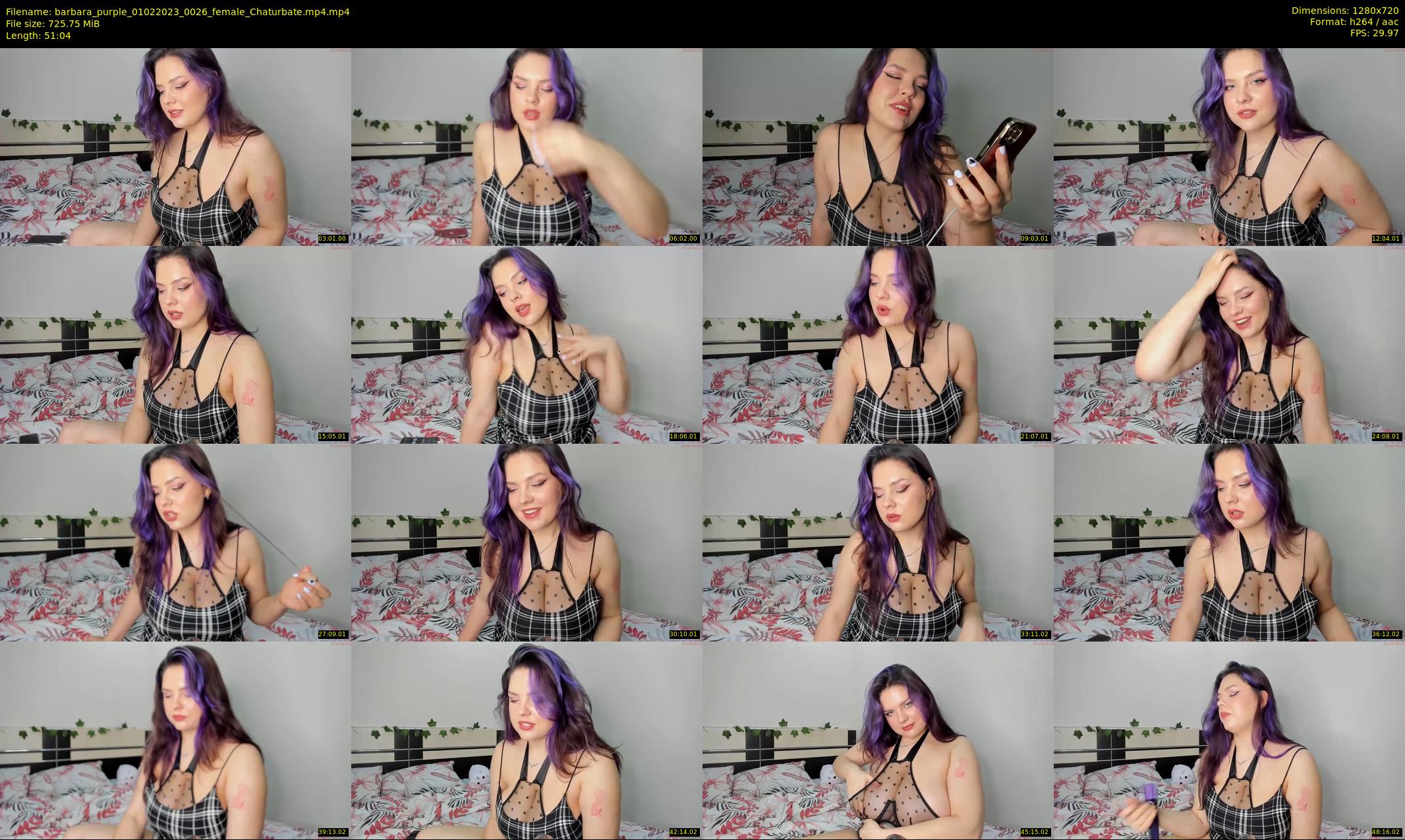 barbara_purple — 52 minute Chaturbate female cam show recording, 720p, Feb 1, 2023