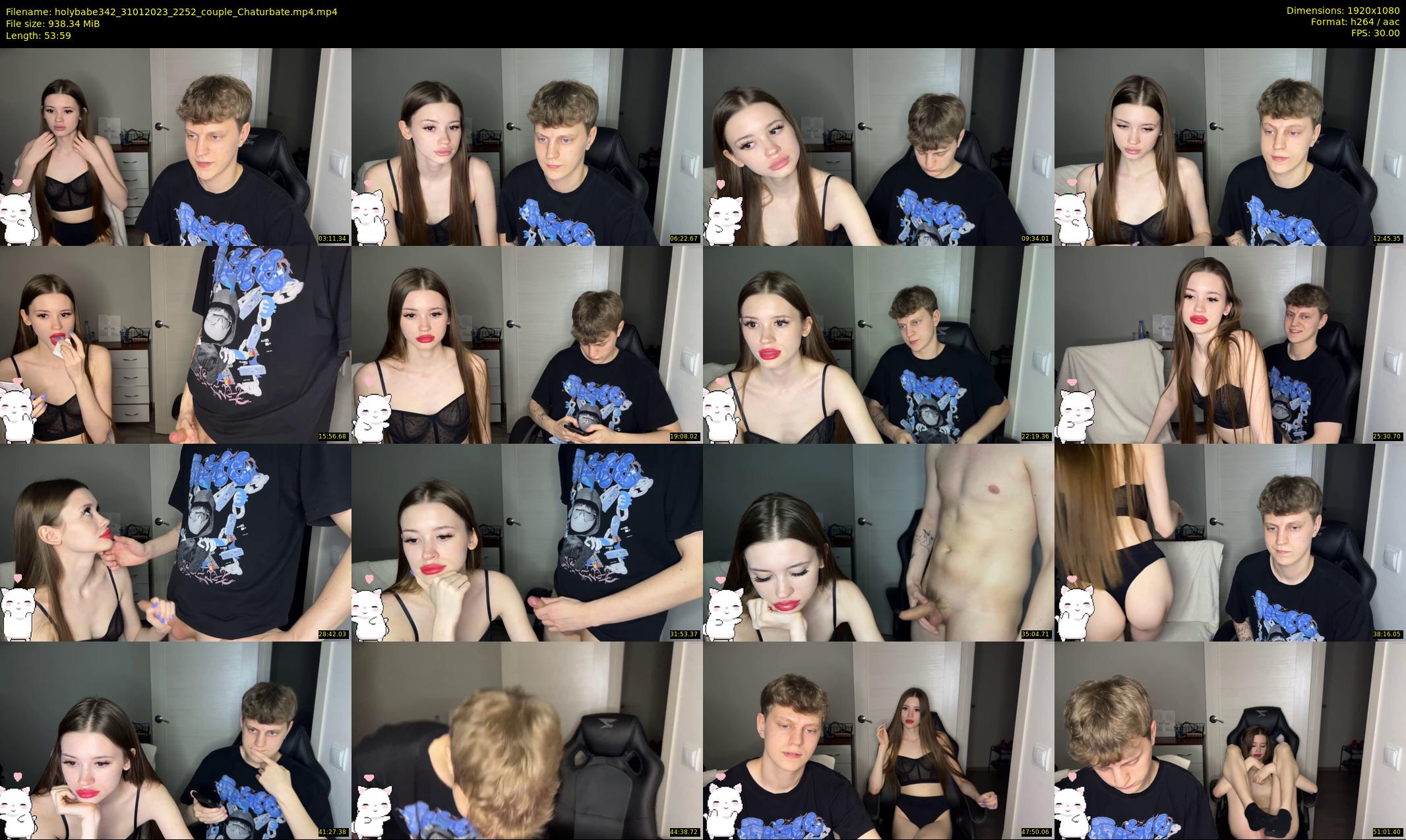 holybabe342 — 54 minute Chaturbate couple cam show recording, 1080p, Jan 31, 2023