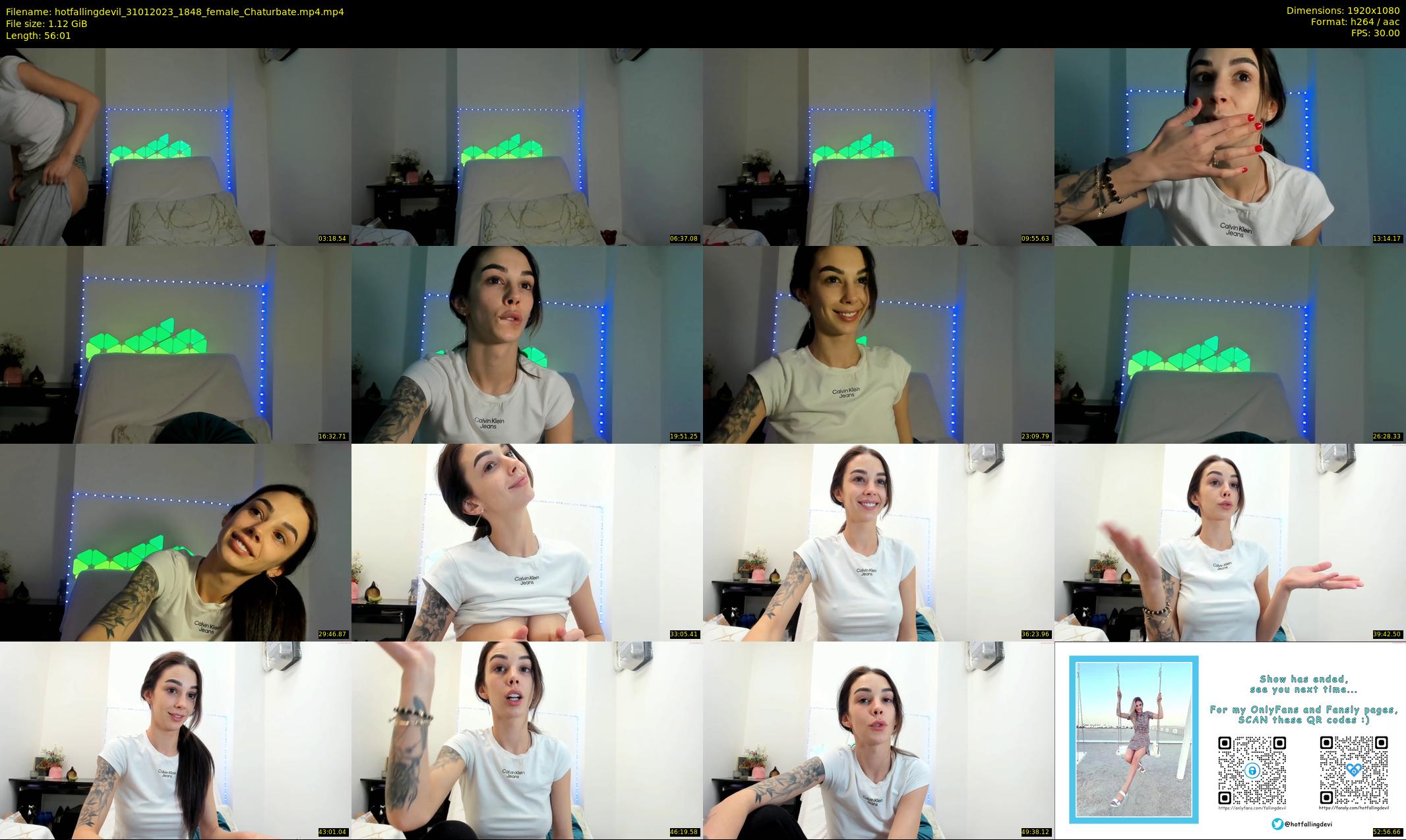 hotfallingdevil — 57 minute Chaturbate female cam show recording, 1080p, Jan 31, 2023