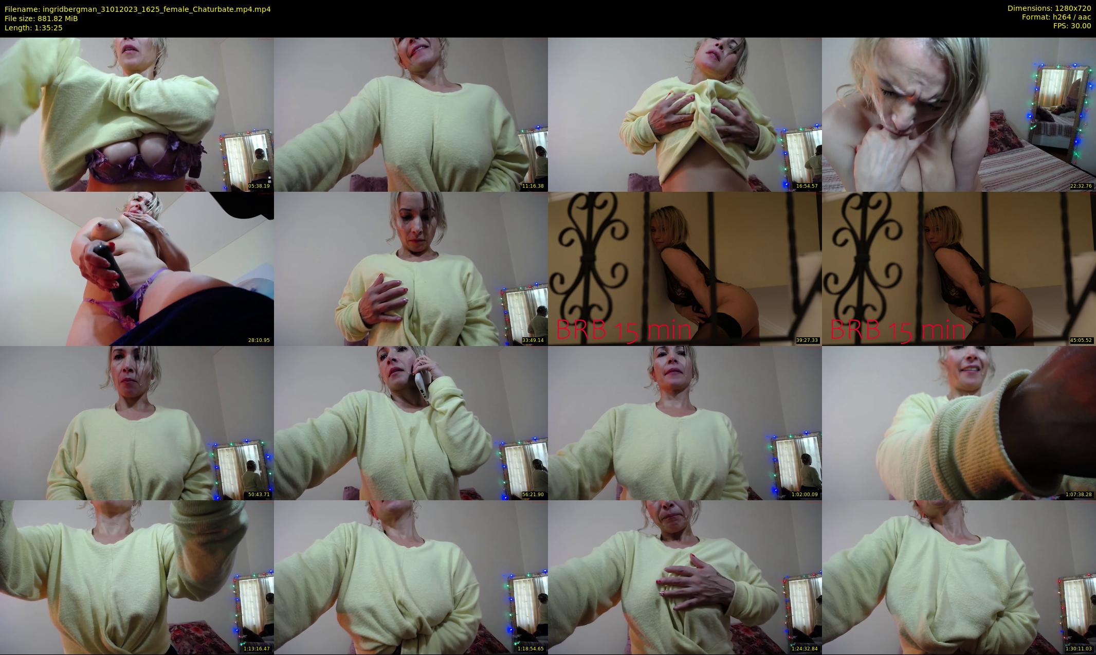 ingridbergman — 96 minute Chaturbate female cam show recording, 720p, Jan 31, 2023