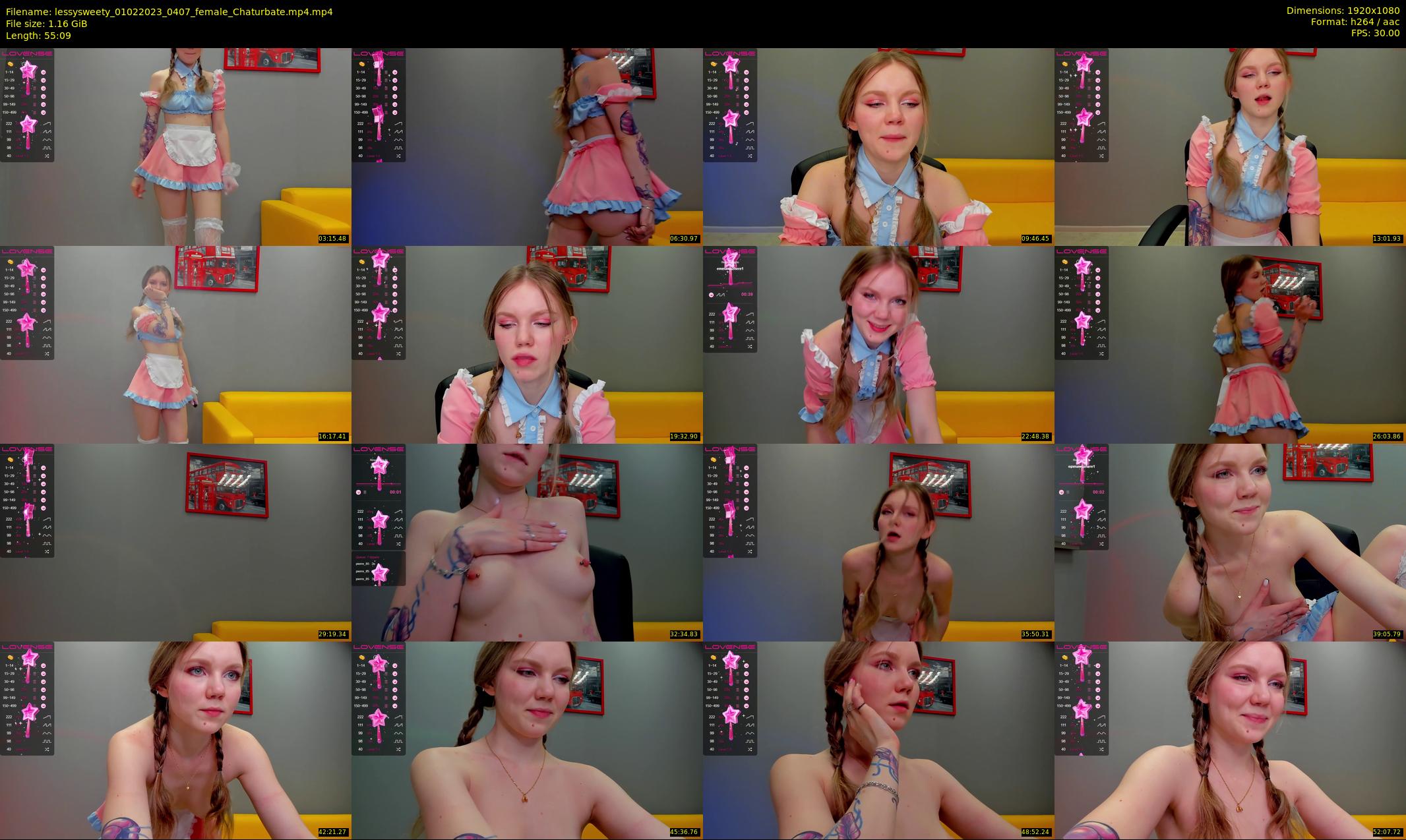 lessysweety — 56 minute Chaturbate female cam show recording, 1080p, Feb 1, 2023
