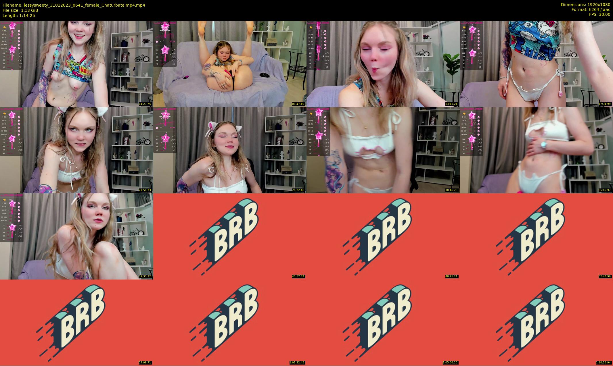 lessysweety — 75 minute Chaturbate female cam show recording, 1080p, Jan 31, 2023
