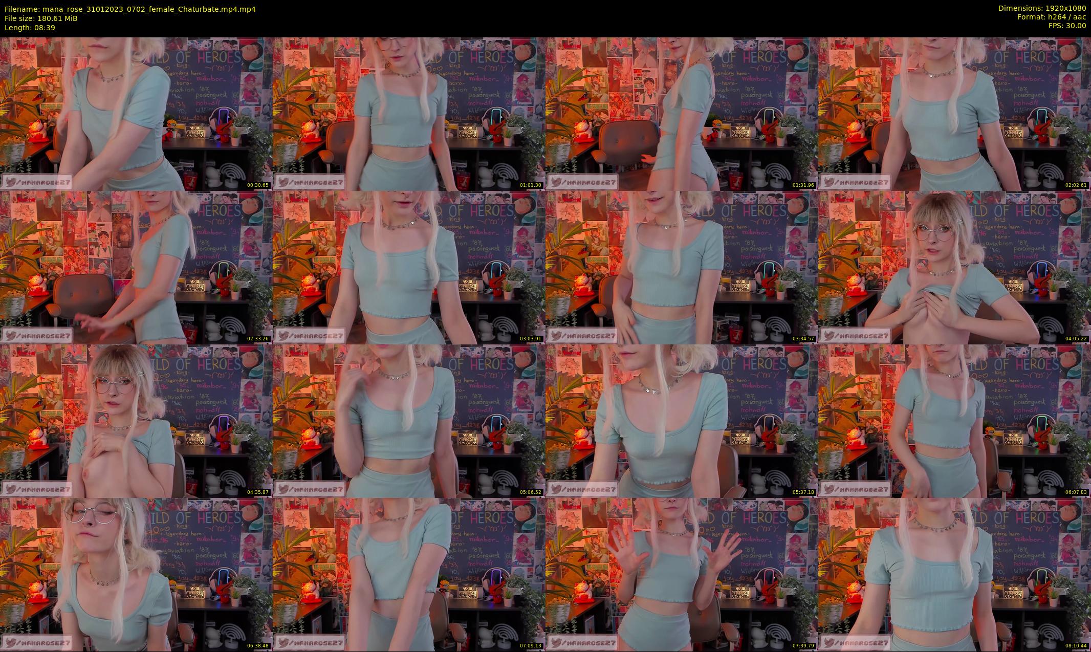 mana_rose — 9 minute Chaturbate female cam show recording, 1080p, Jan 31, 2023