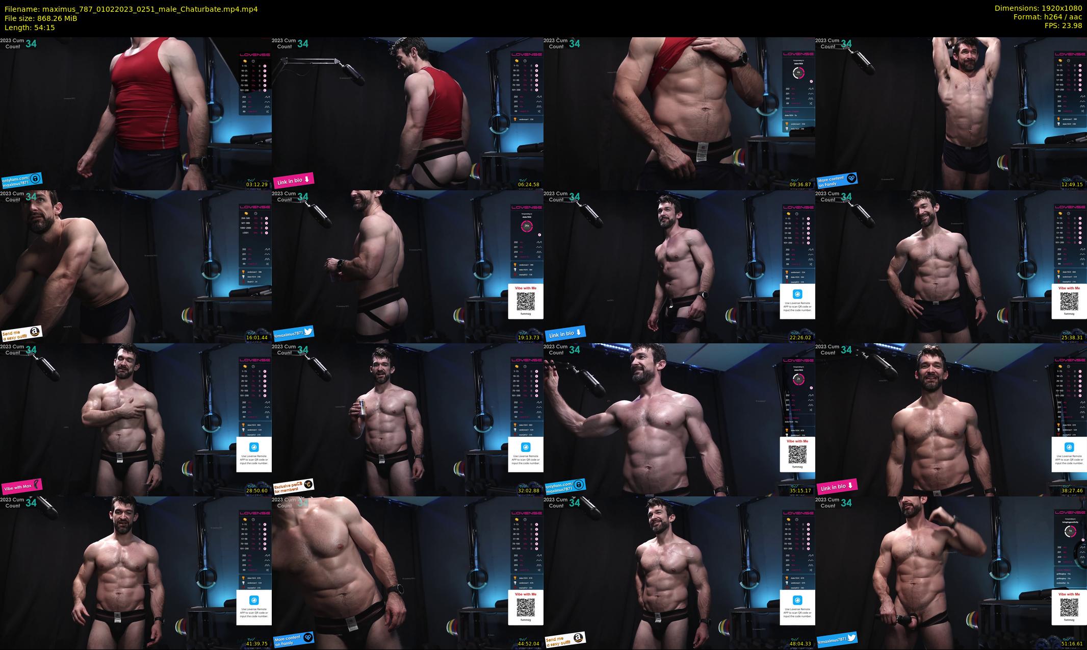 maximus_787 — 55 minute Chaturbate male cam show recording, 1080p, Feb 1, 2023