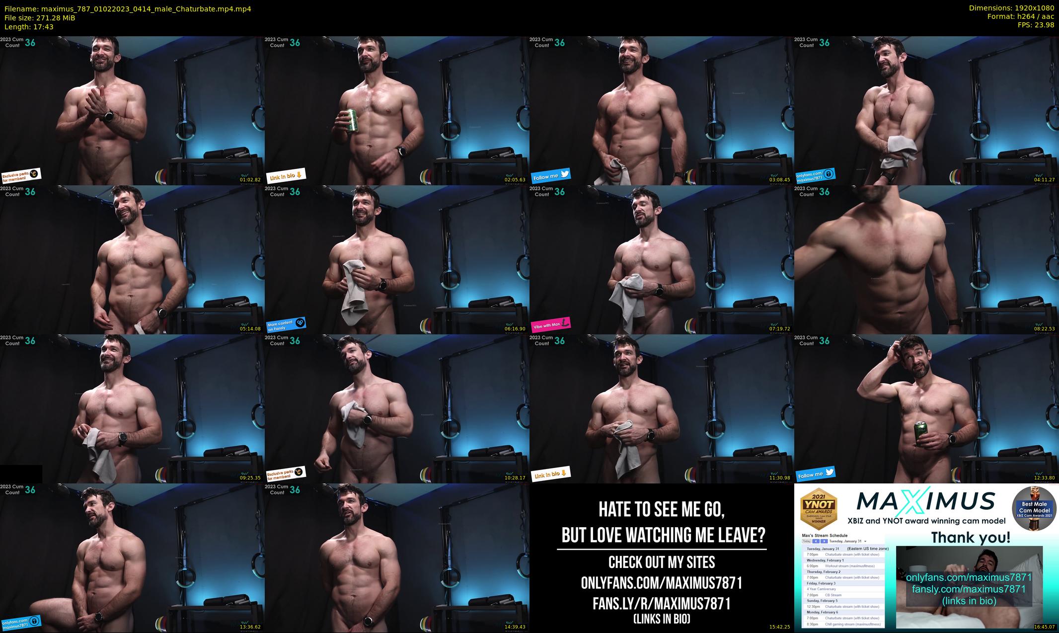 maximus_787 — 18 minute Chaturbate male cam show recording, 1080p, Feb 1, 2023