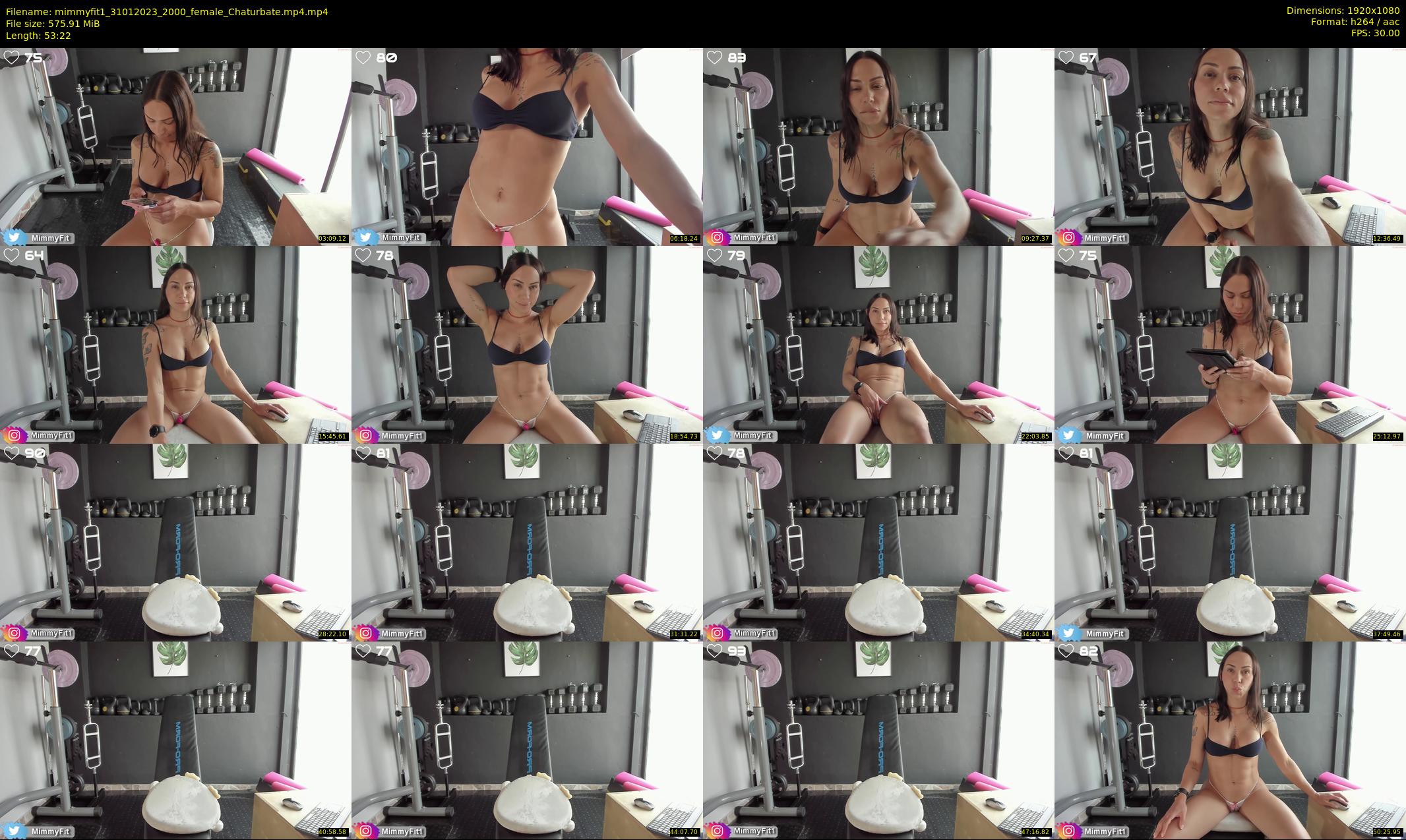 mimmyfit1 — 54 minute Chaturbate female cam show recording, 1080p, Jan 31, 2023
