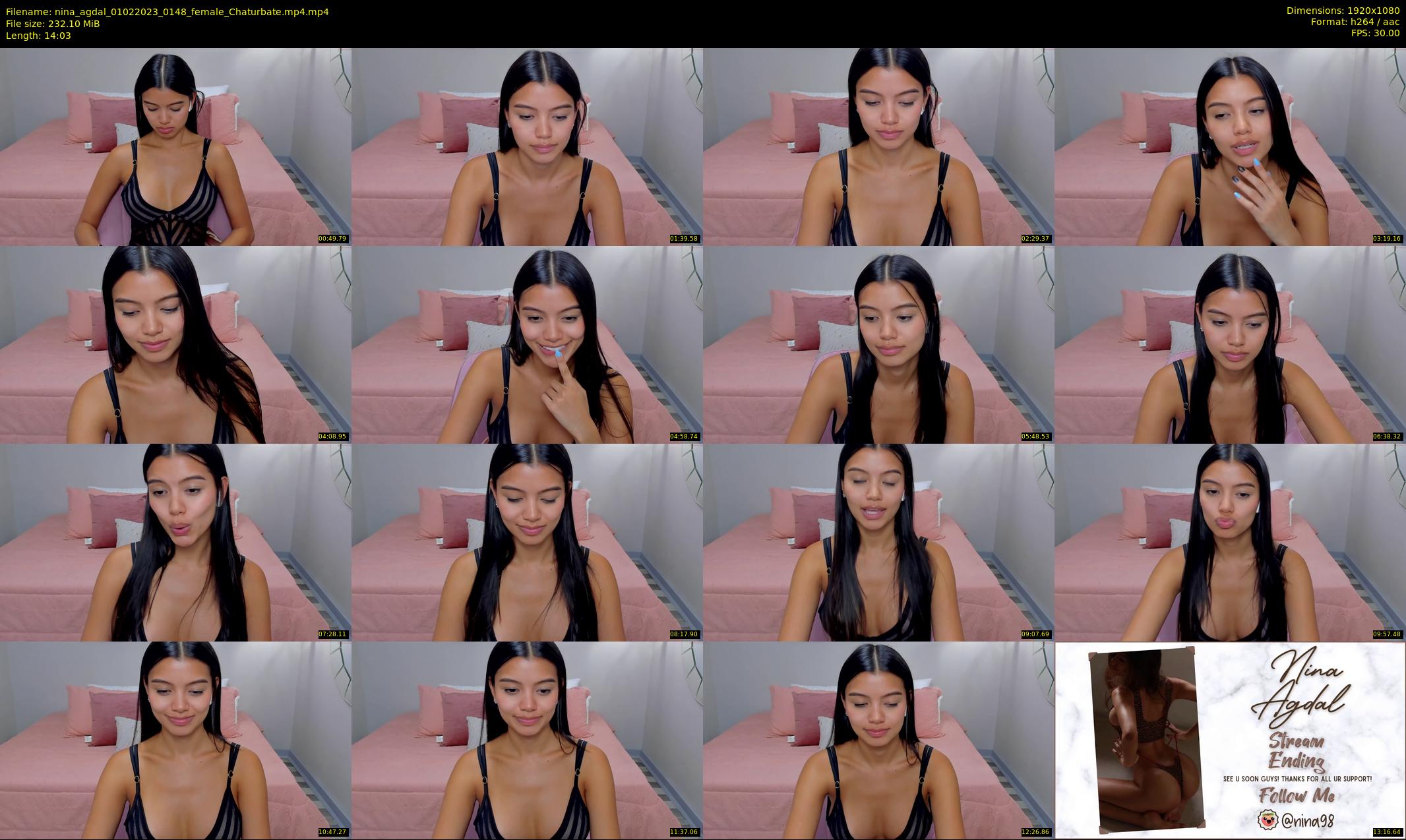 nina_agdal — 15 minute Chaturbate female cam show recording, 1080p, Feb 1, 2023