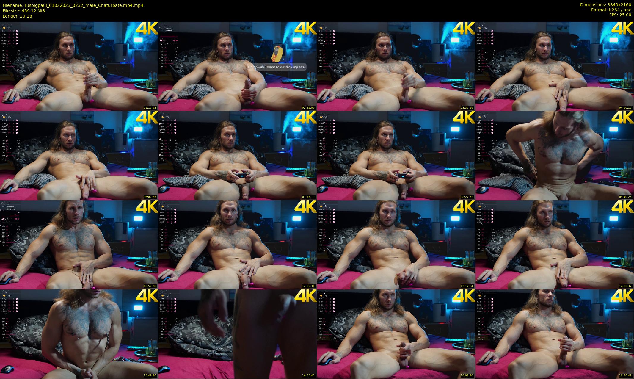 rusbigpaul — 21 minute Chaturbate male cam show recording, 4K, Feb 1, 2023