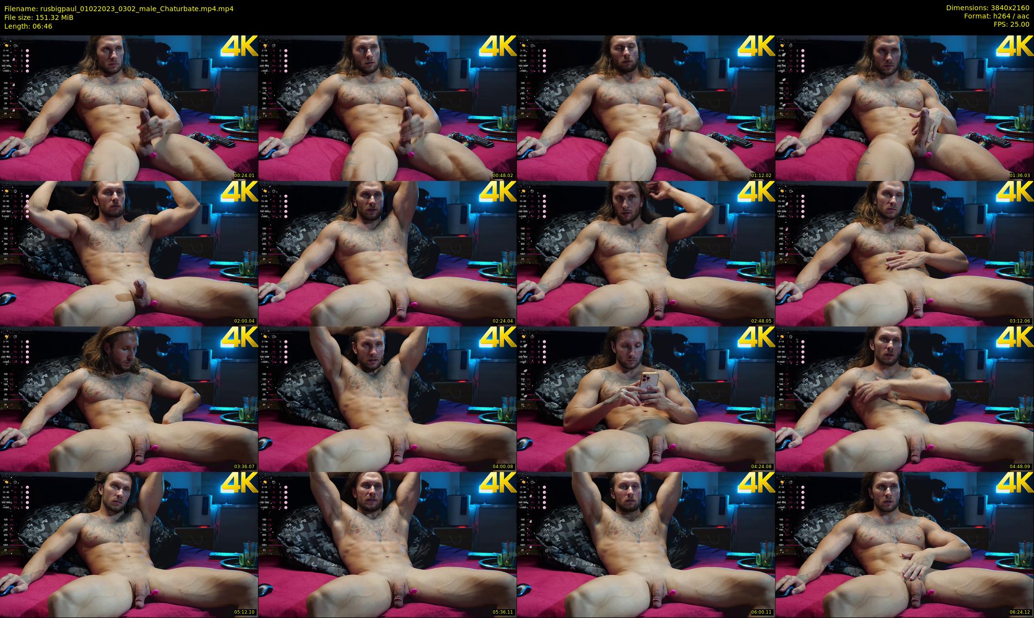 rusbigpaul — 7 minute Chaturbate male cam show recording, 4K, Feb 1, 2023