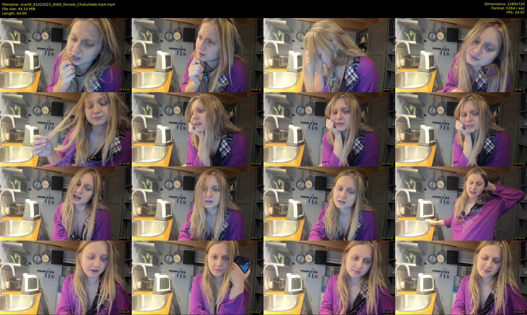 scartit — 4 minute Chaturbate female cam show recording, 720p, Feb 1, 2023