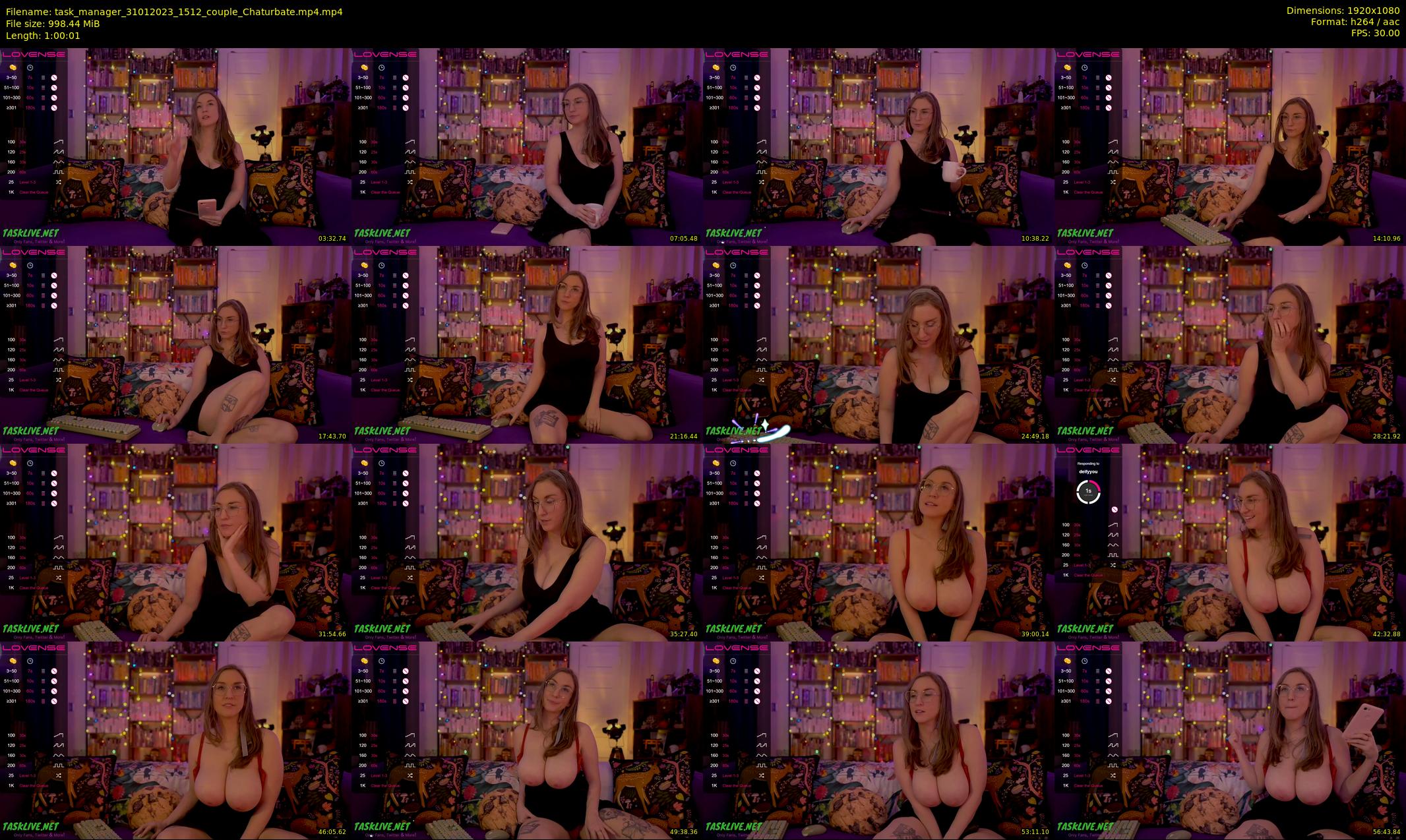 task_manager — 61 minute Chaturbate couple cam show recording, 1080p, Jan 31, 2023