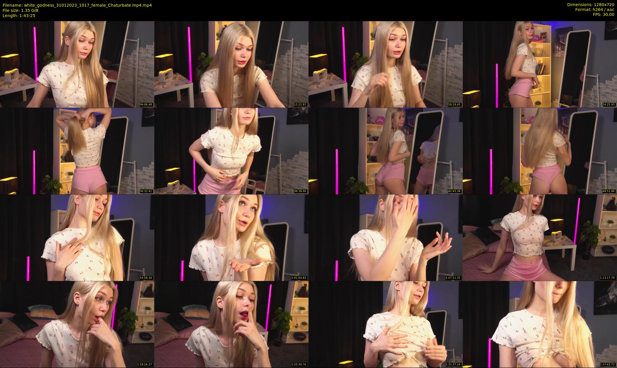 white_godness — 104 minute Chaturbate female cam show recording, 720p, Jan 31, 2023