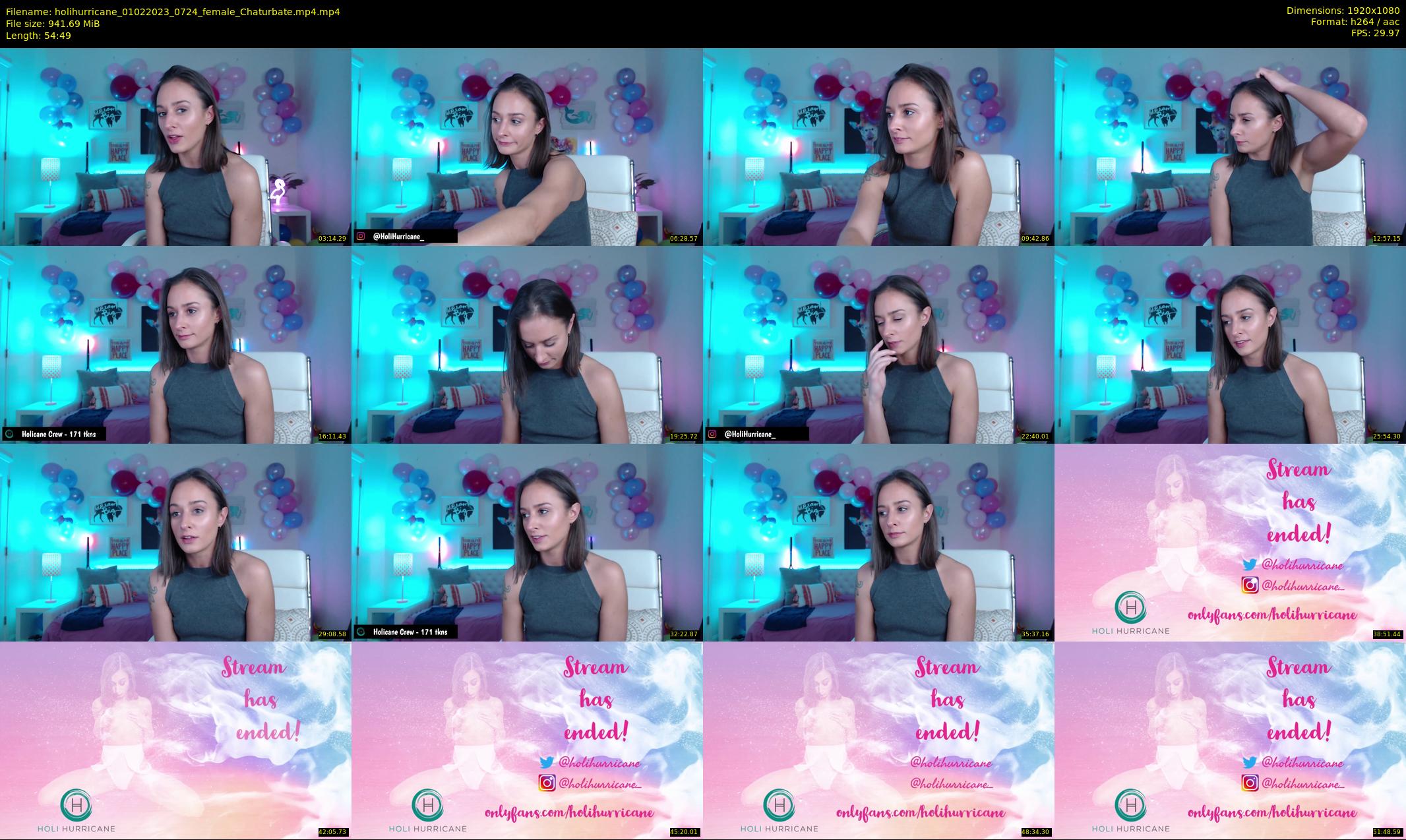 holihurricane — 55 minute Chaturbate female cam show recording, 1080p, Feb 1, 2023