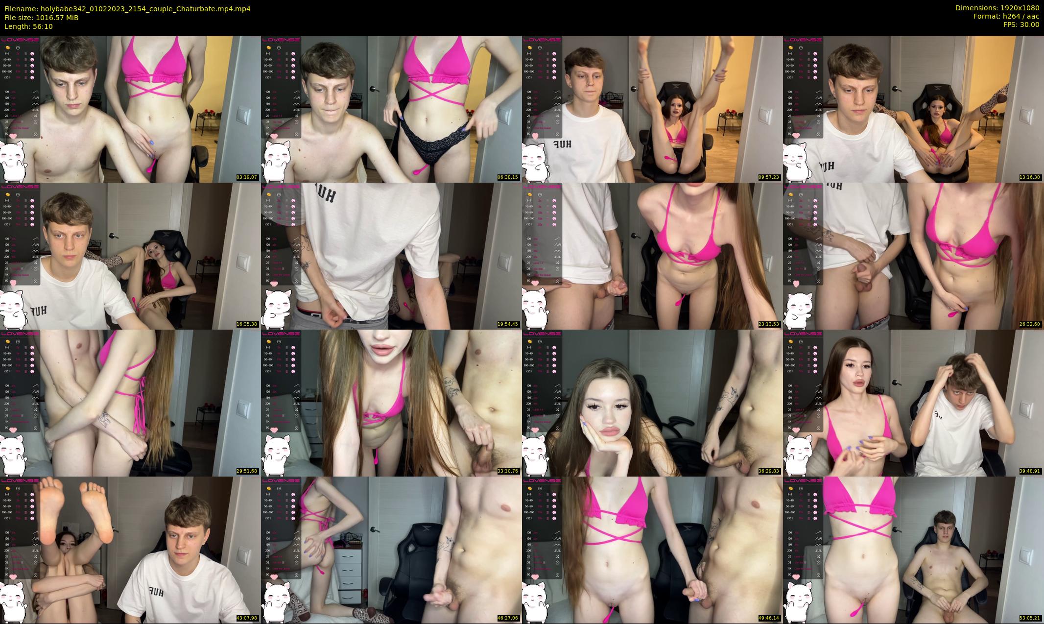 holybabe342 — 57 minute Chaturbate couple cam show recording, 1080p, Feb 1, 2023