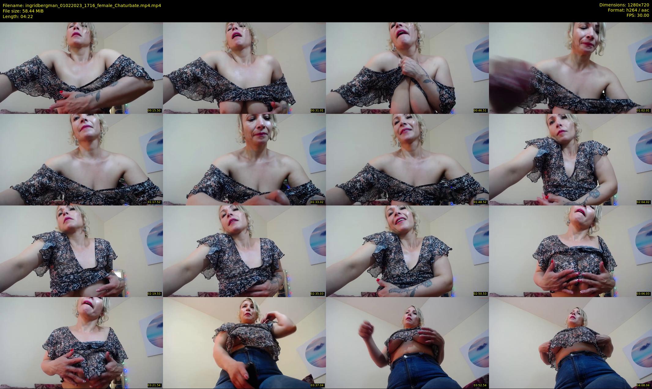 ingridbergman — 5 minute Chaturbate female cam show recording, 720p, Feb 1, 2023