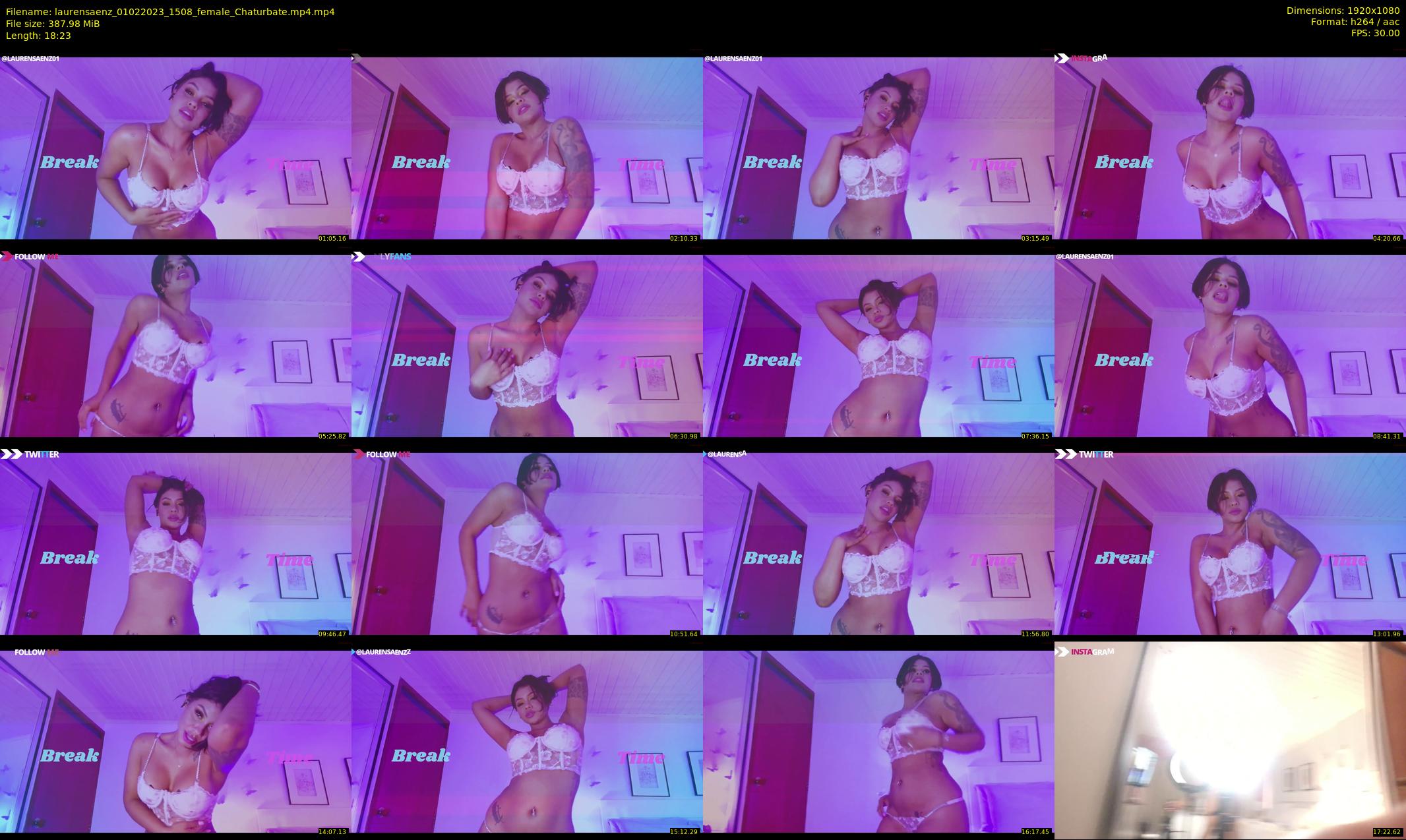 laurensaenz — 19 minute Chaturbate female cam show recording, 1080p, Feb 1, 2023