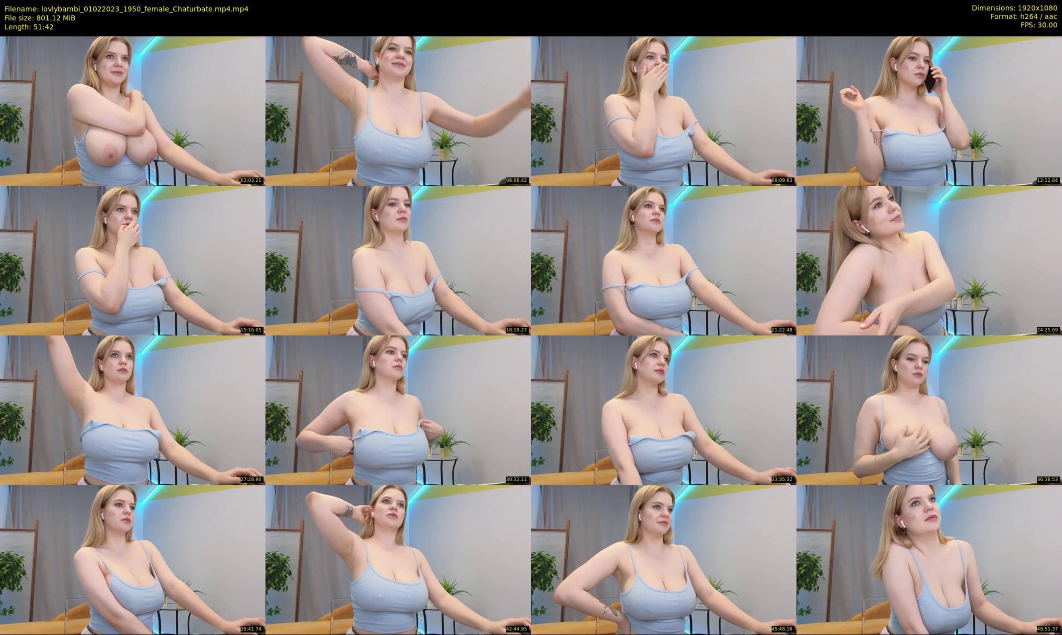 lovlybambi — 52 minute Chaturbate female cam show recording, 1080p, Feb 1, 2023