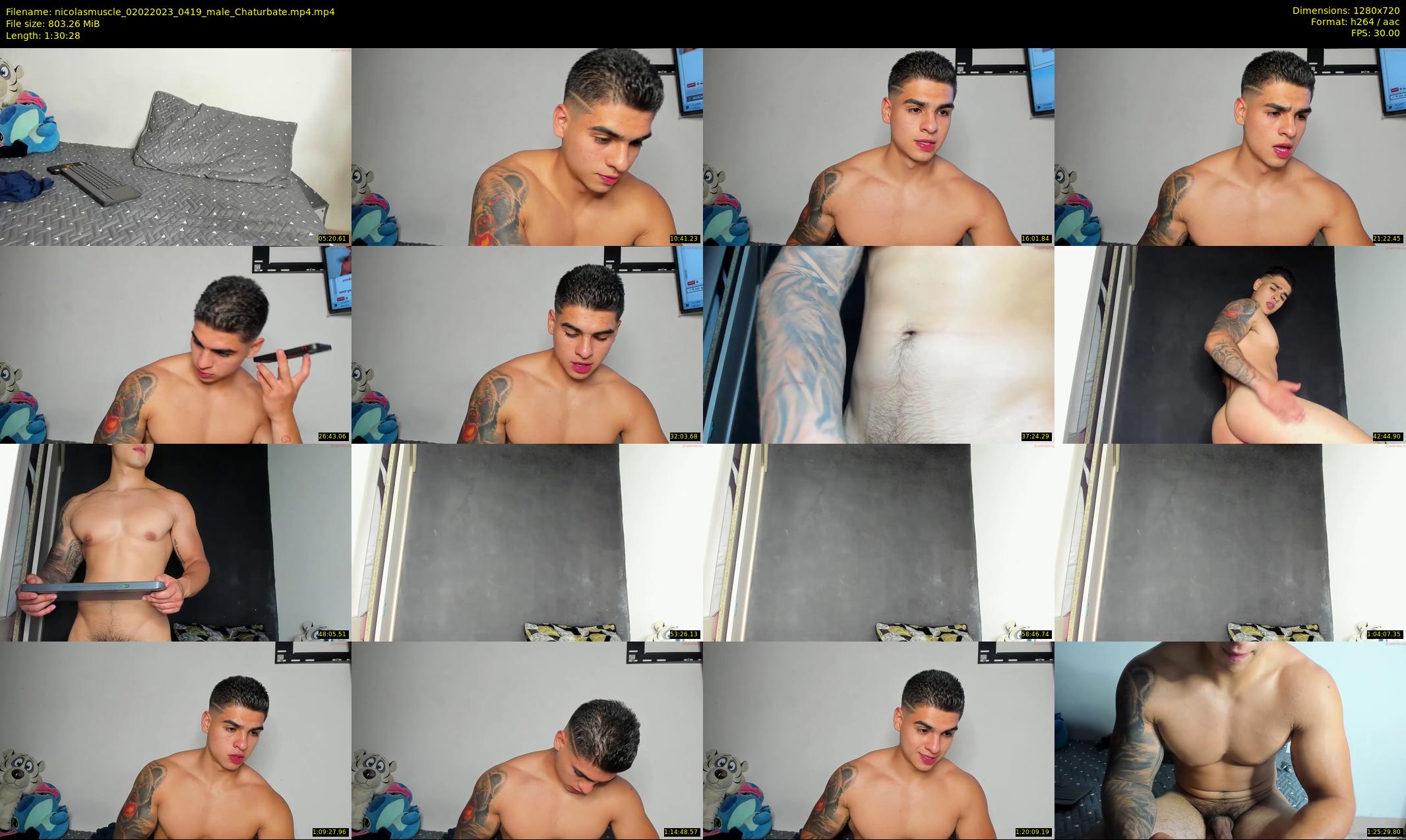 nicolasmuscle — 91 minute Chaturbate male cam show recording, 720p, Feb 2, 2023