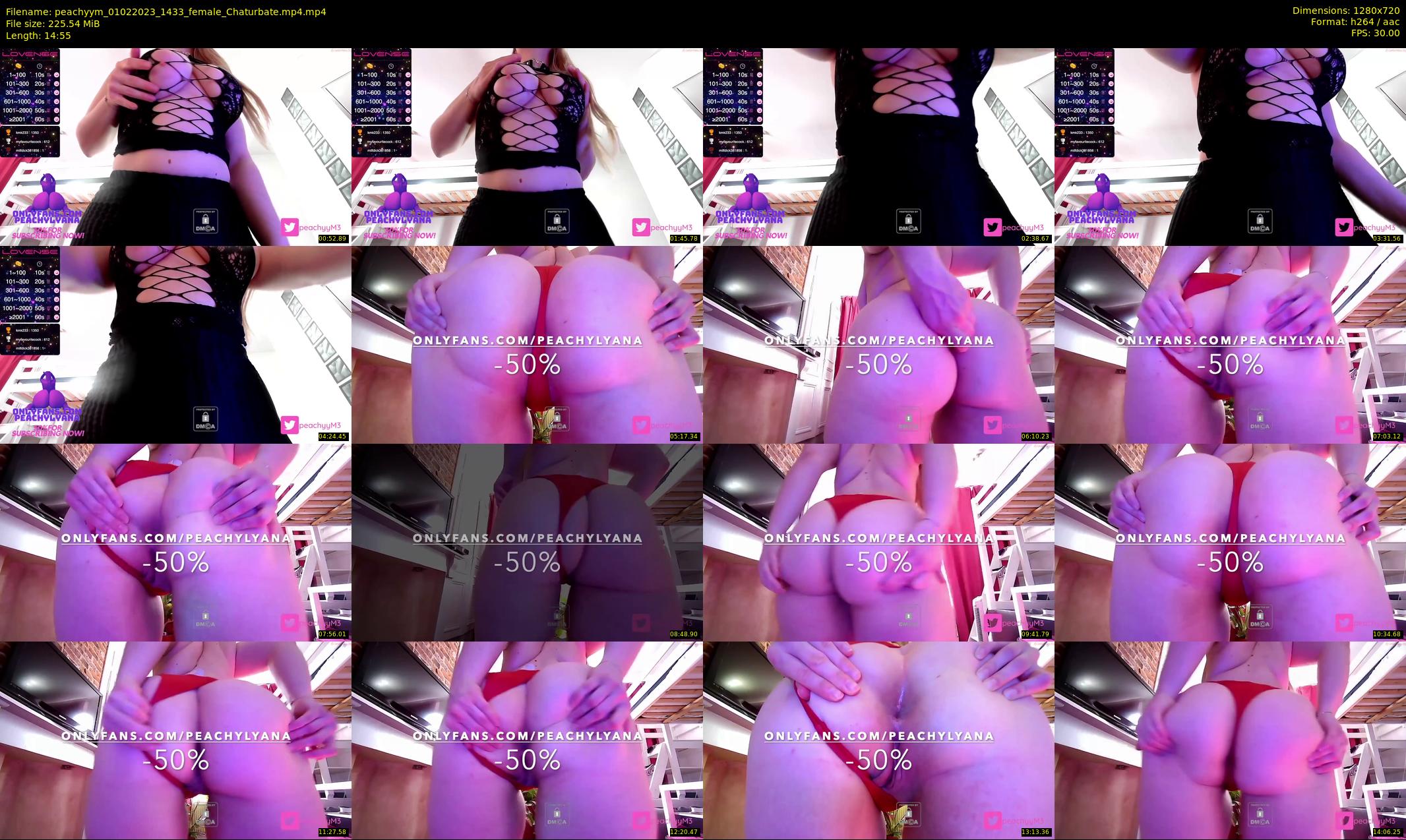 peachyym — 15 minute Chaturbate female cam show recording, 720p, Feb 1, 2023