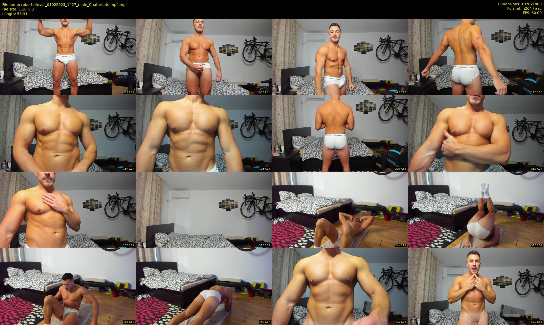 roberto4ever — 54 minute Chaturbate male cam show recording, 1080p, Feb 1, 2023