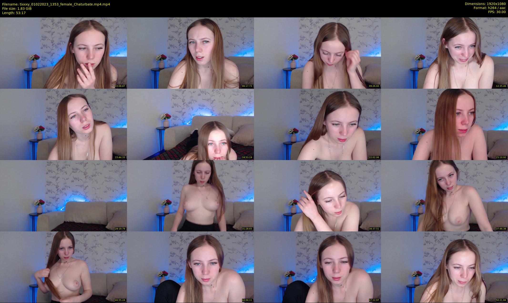tixxxy — 54 minute Chaturbate female cam show recording, 1080p, Feb 1, 2023