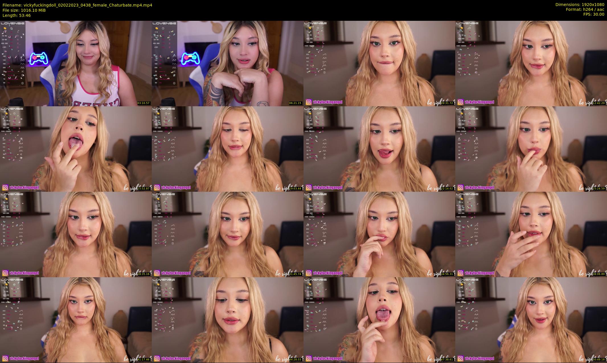 vickyfuckingdoll — 54 minute Chaturbate female cam show recording, 1080p, Feb 2, 2023