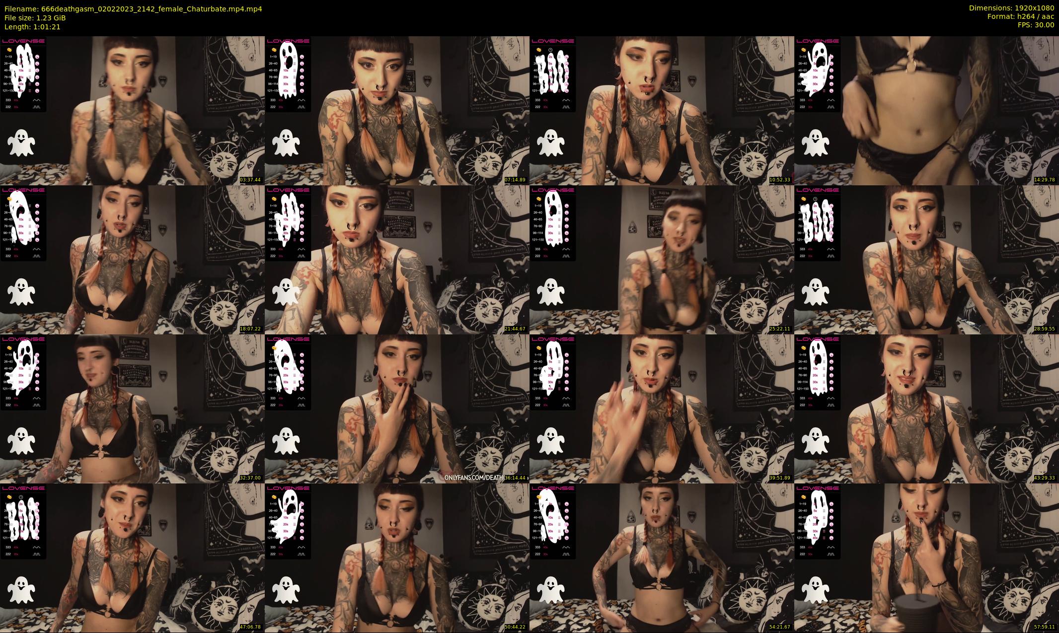 666deathgasm — 62 minute Chaturbate female cam show recording, 1080p, Feb 2, 2023