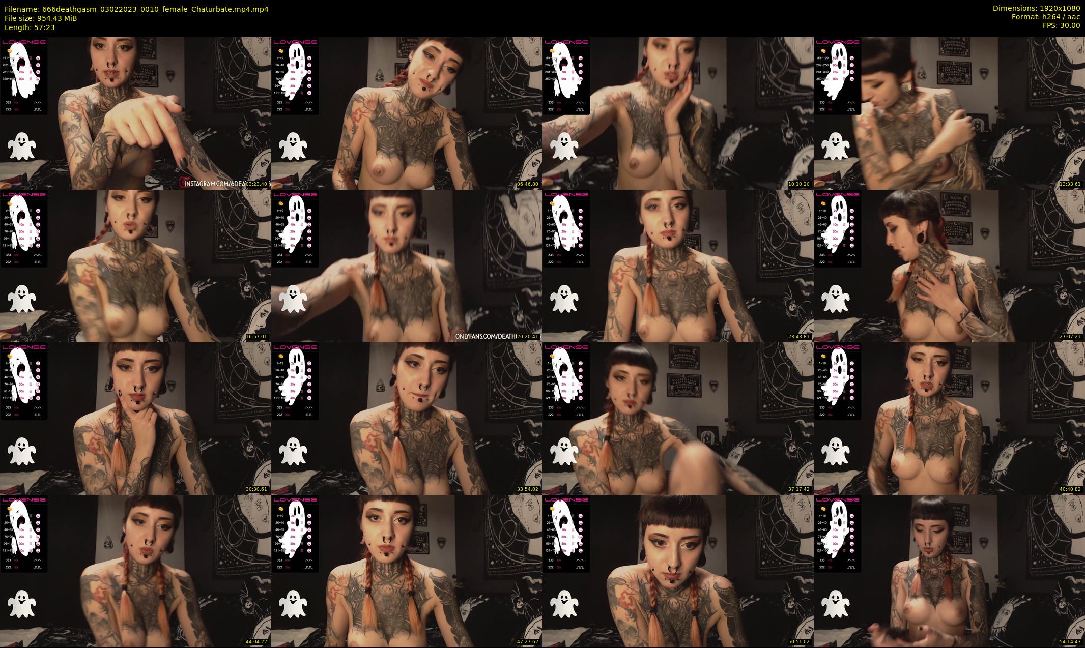 666deathgasm — 58 minute Chaturbate female cam show recording, 1080p, Feb 3, 2023