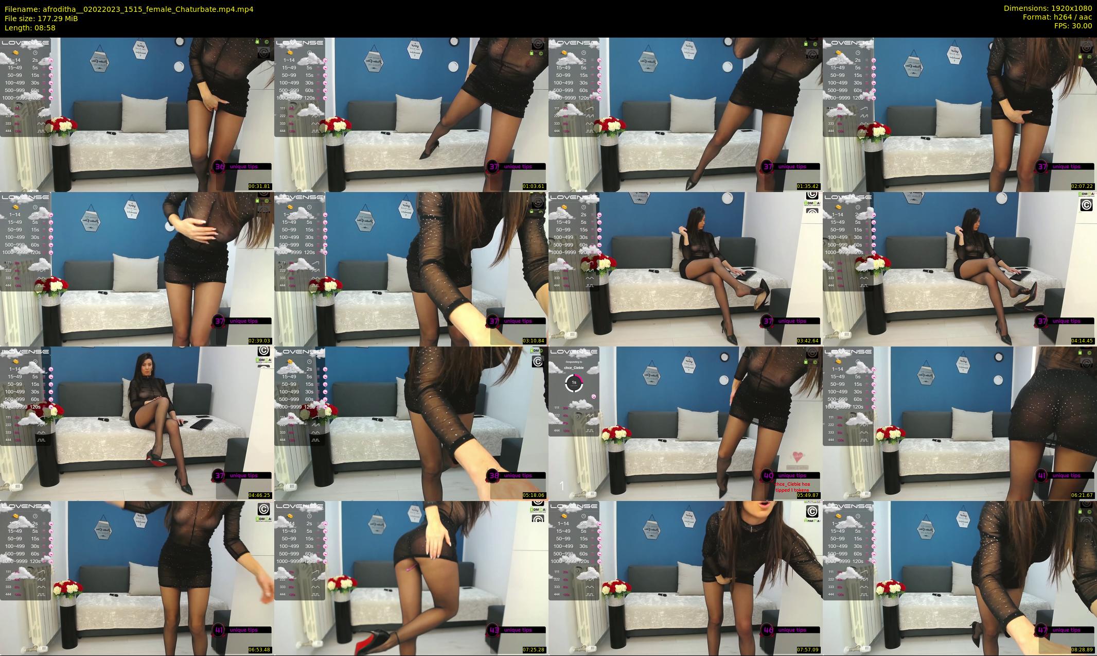 afroditha_ — 9 minute Chaturbate female cam show recording, 1080p, Feb 2, 2023