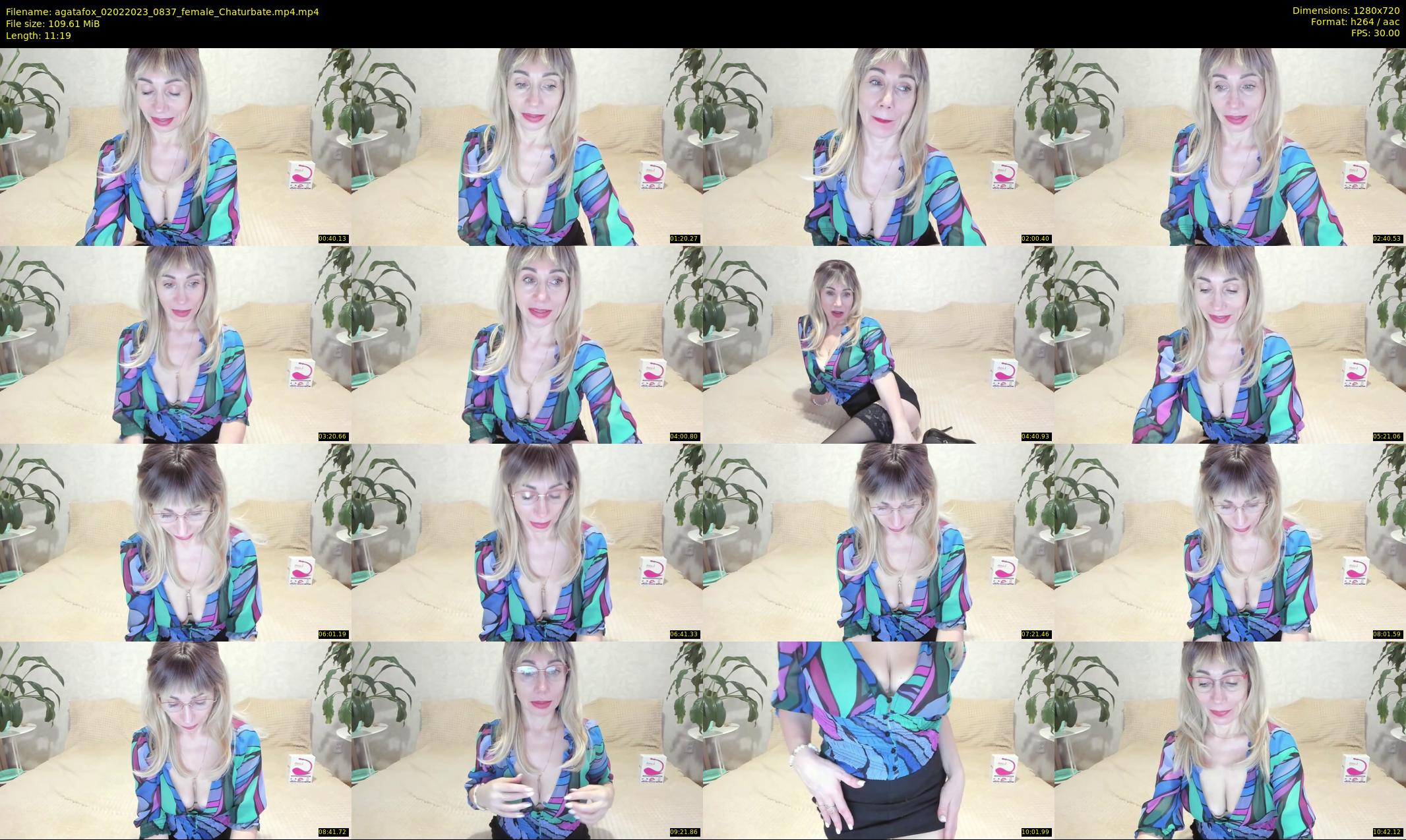 agatafox — 12 minute Chaturbate female cam show recording, 720p, Feb 2, 2023