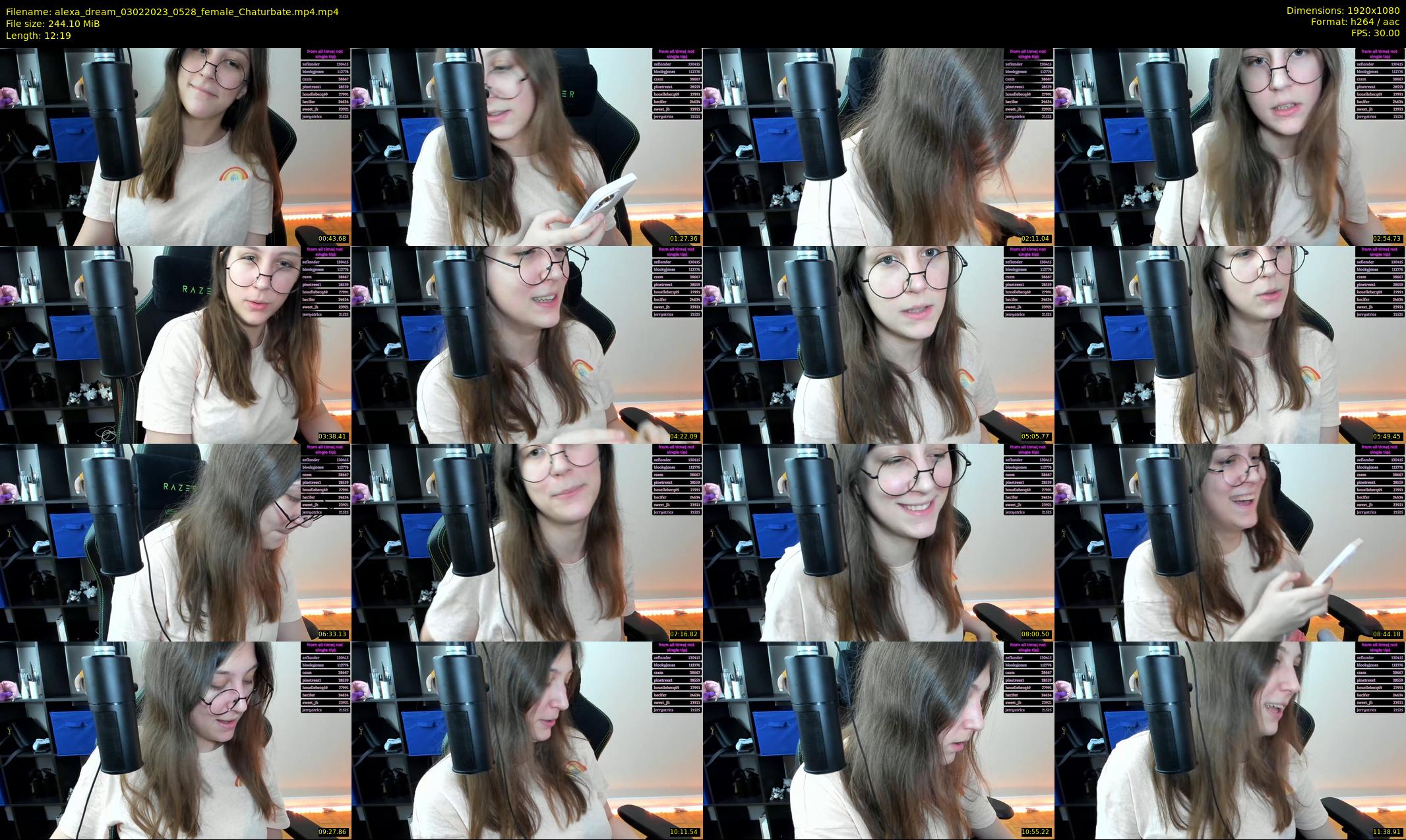 alexa_dream — 13 minute Chaturbate female cam show recording, 1080p, Feb 3, 2023