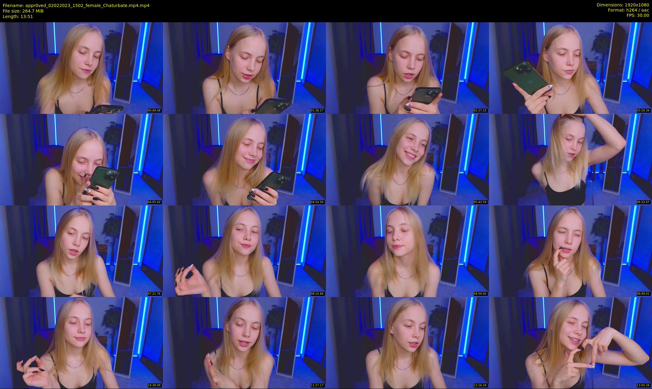 appr0ved — 14 minute Chaturbate female cam show recording, 1080p, Feb 2, 2023