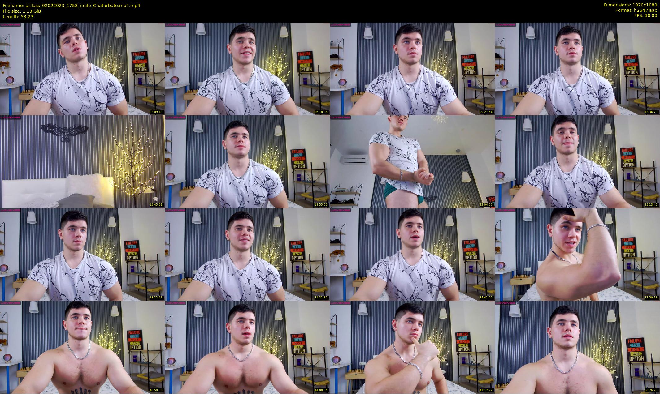 arilass — 54 minute Chaturbate male cam show recording, 1080p, Feb 2, 2023