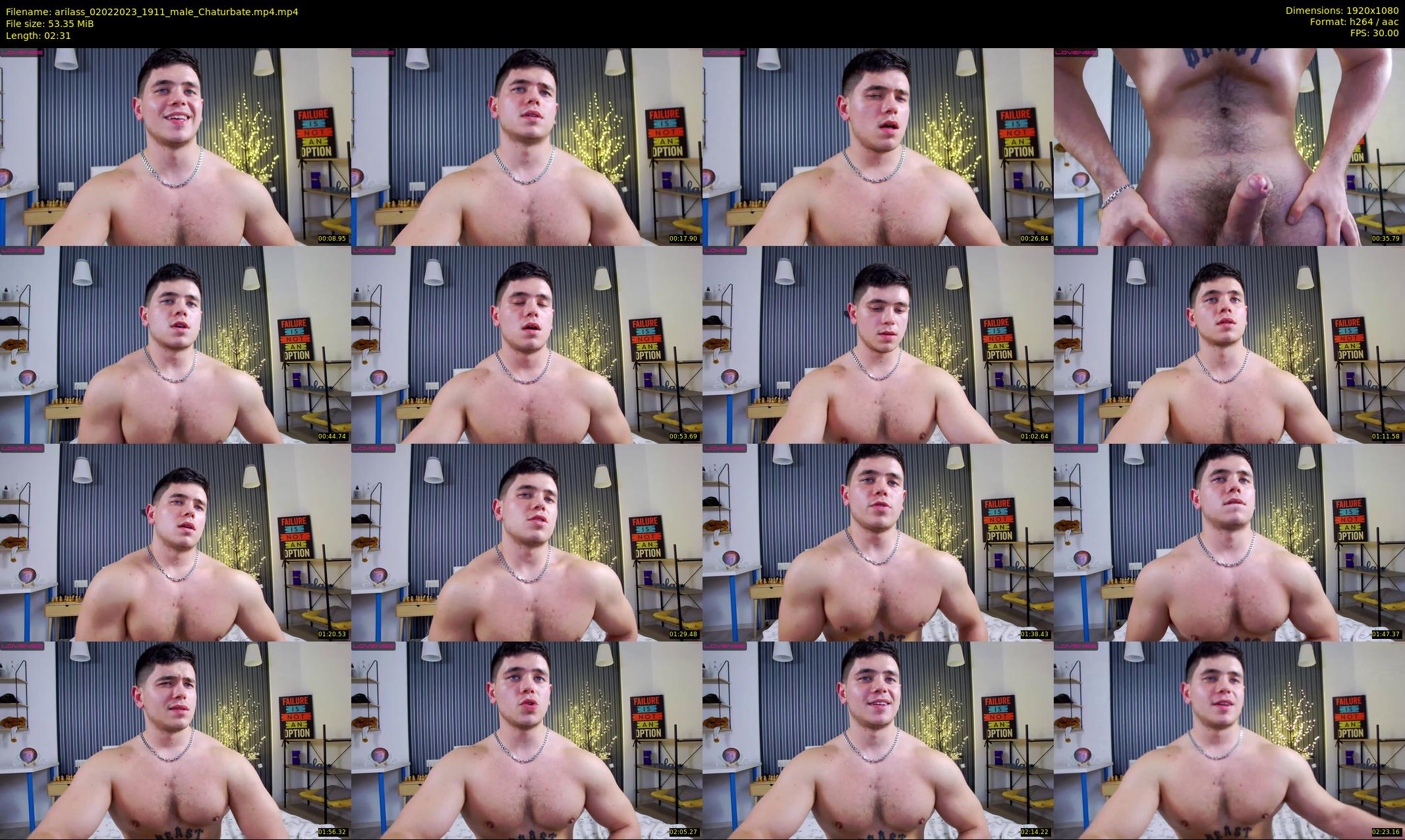 arilass — 3 minute Chaturbate male cam show recording, 1080p, Feb 2, 2023