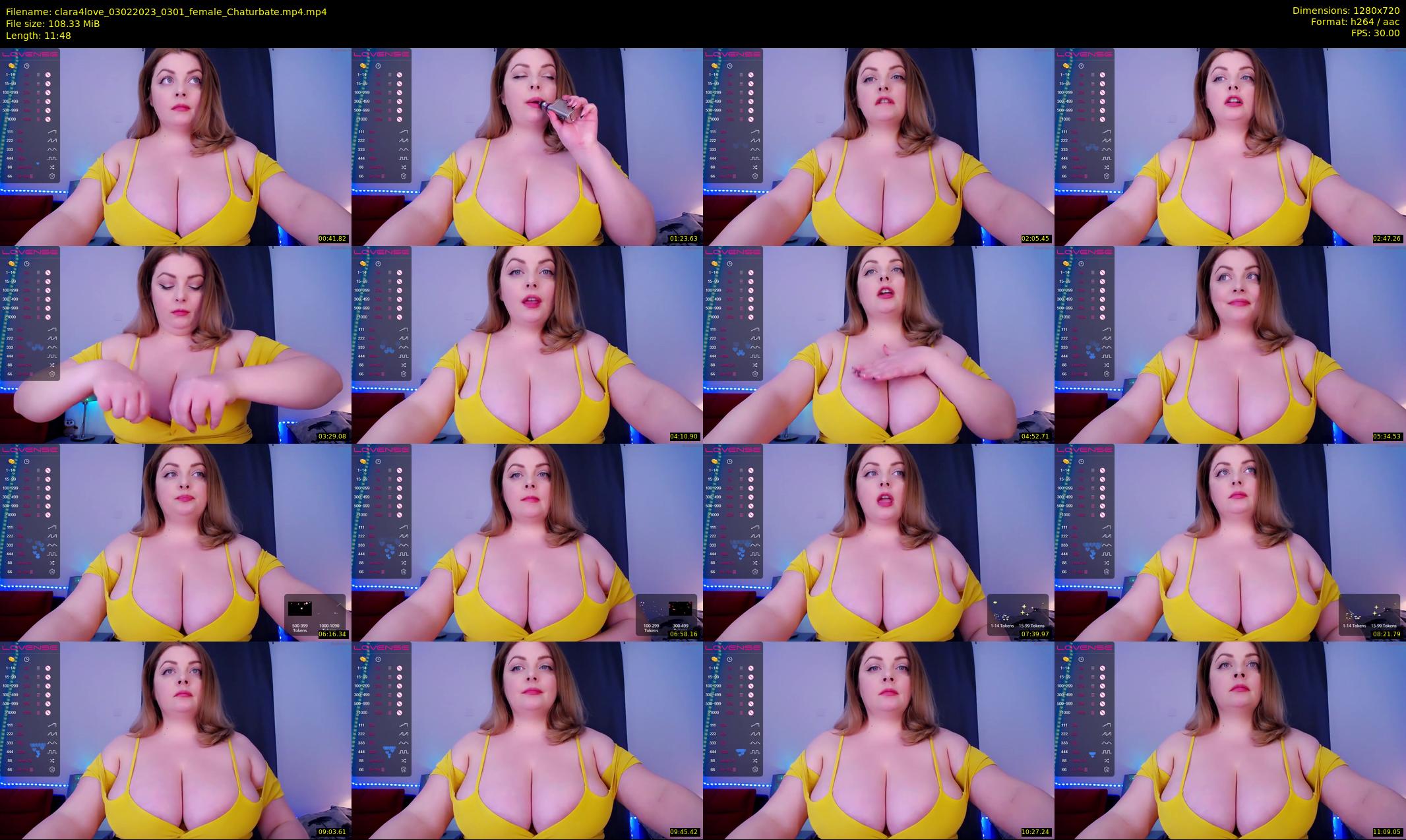clara4love — 12 minute Chaturbate female cam show recording, 720p, Feb 3, 2023