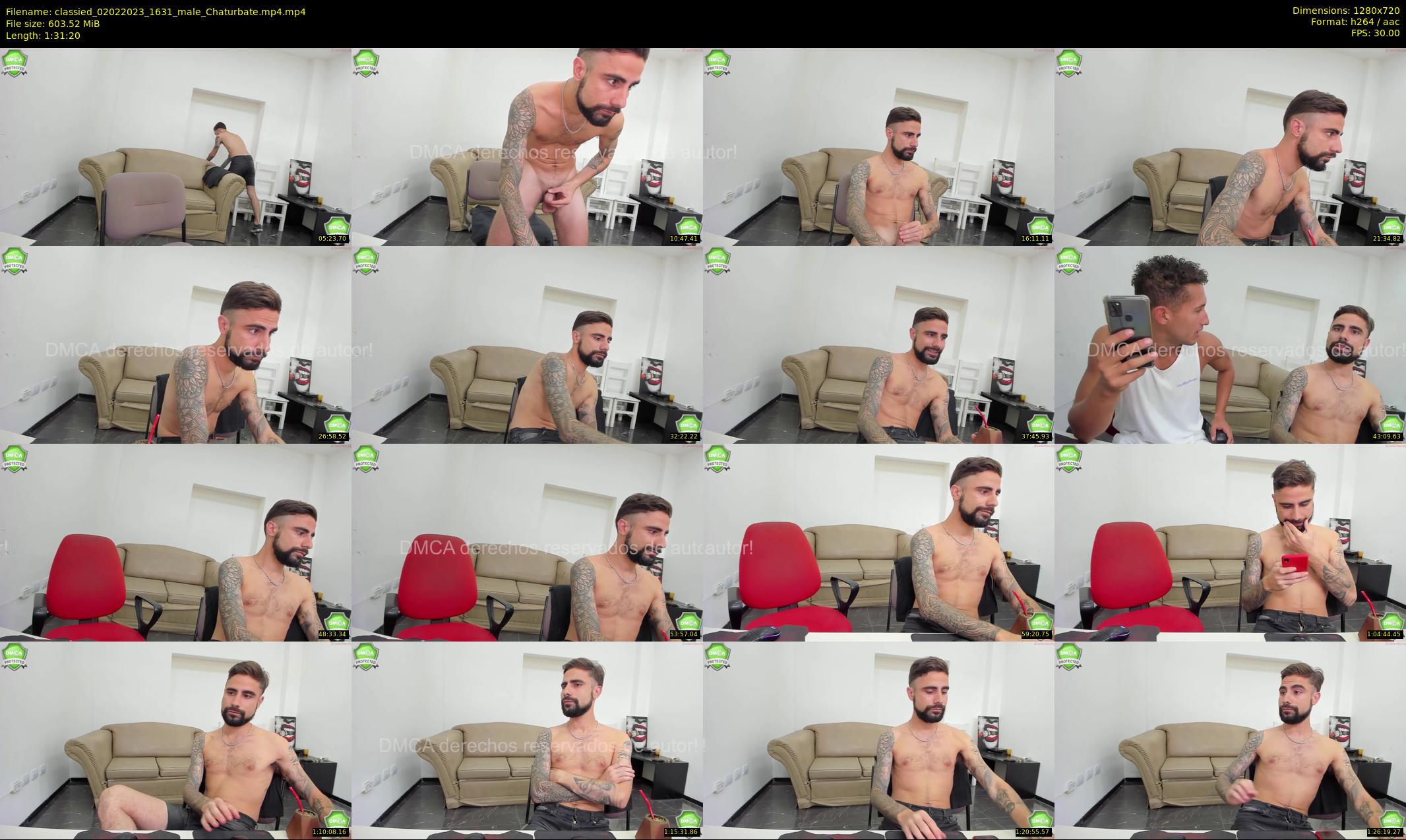 classied — 92 minute Chaturbate male cam show recording, 720p, Feb 2, 2023