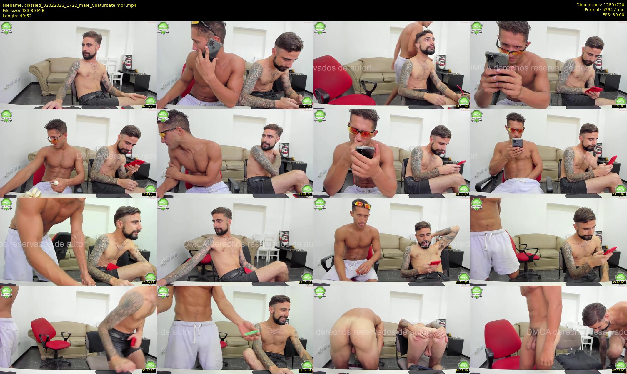 classied — 50 minute Chaturbate male cam show recording, 720p, Feb 2, 2023