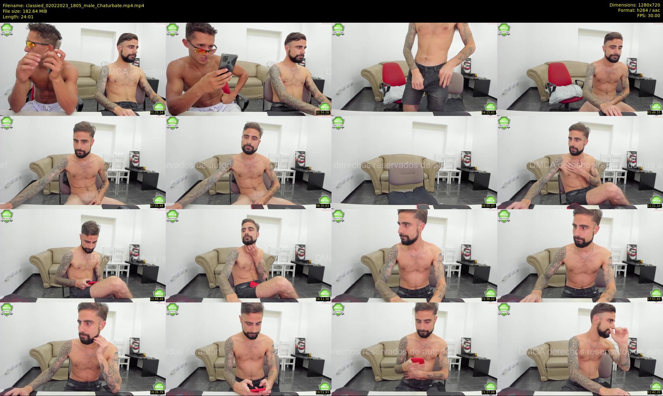 classied — 25 minute Chaturbate male cam show recording, 720p, Feb 2, 2023