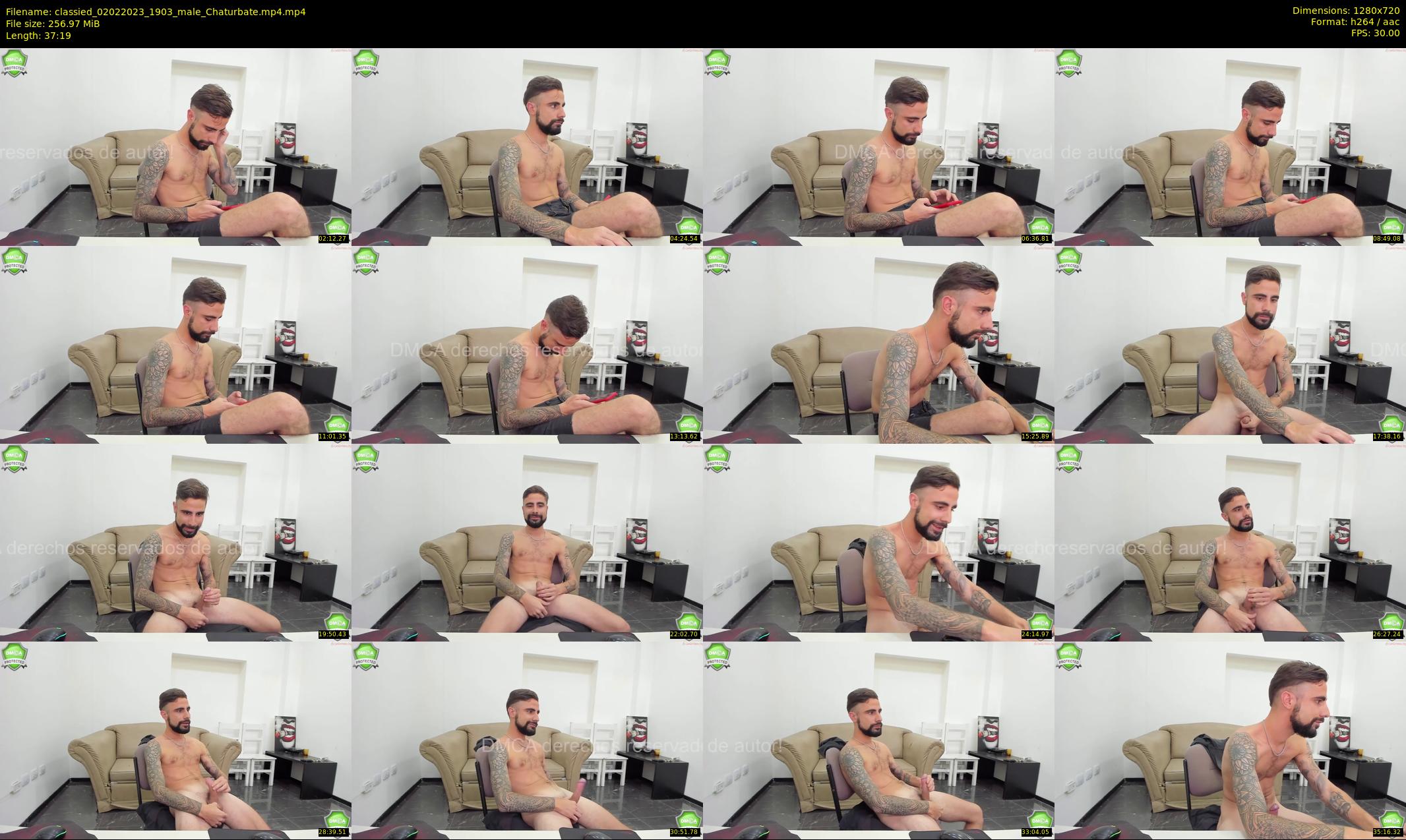 classied — 38 minute Chaturbate male cam show recording, 720p, Feb 2, 2023