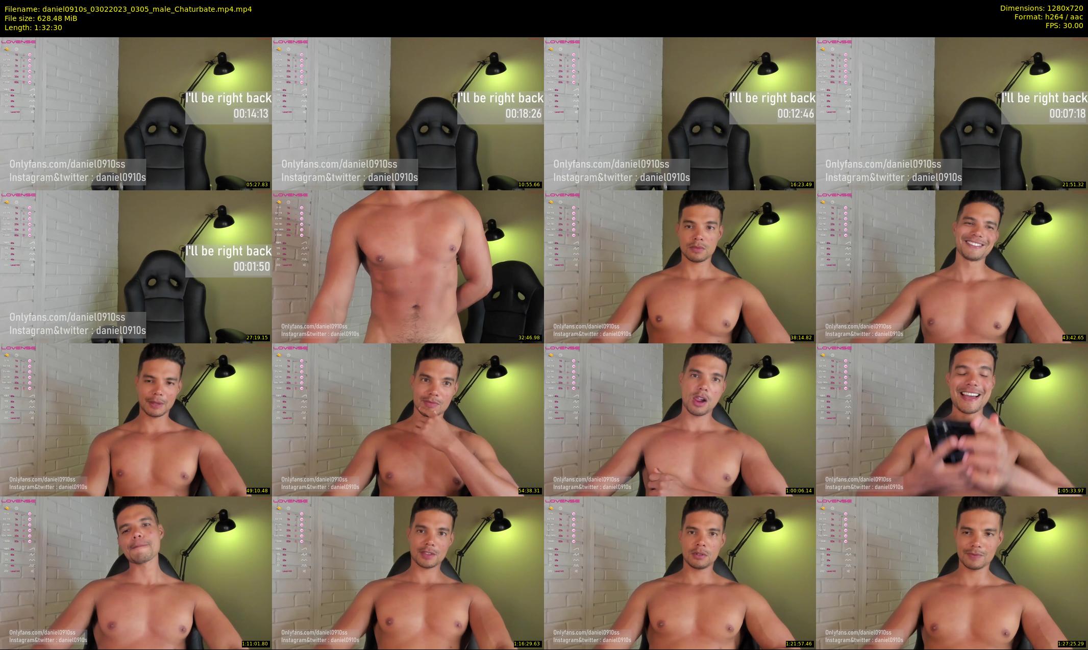 daniel0910s — 93 minute Chaturbate male cam show recording, 720p, Feb 3, 2023