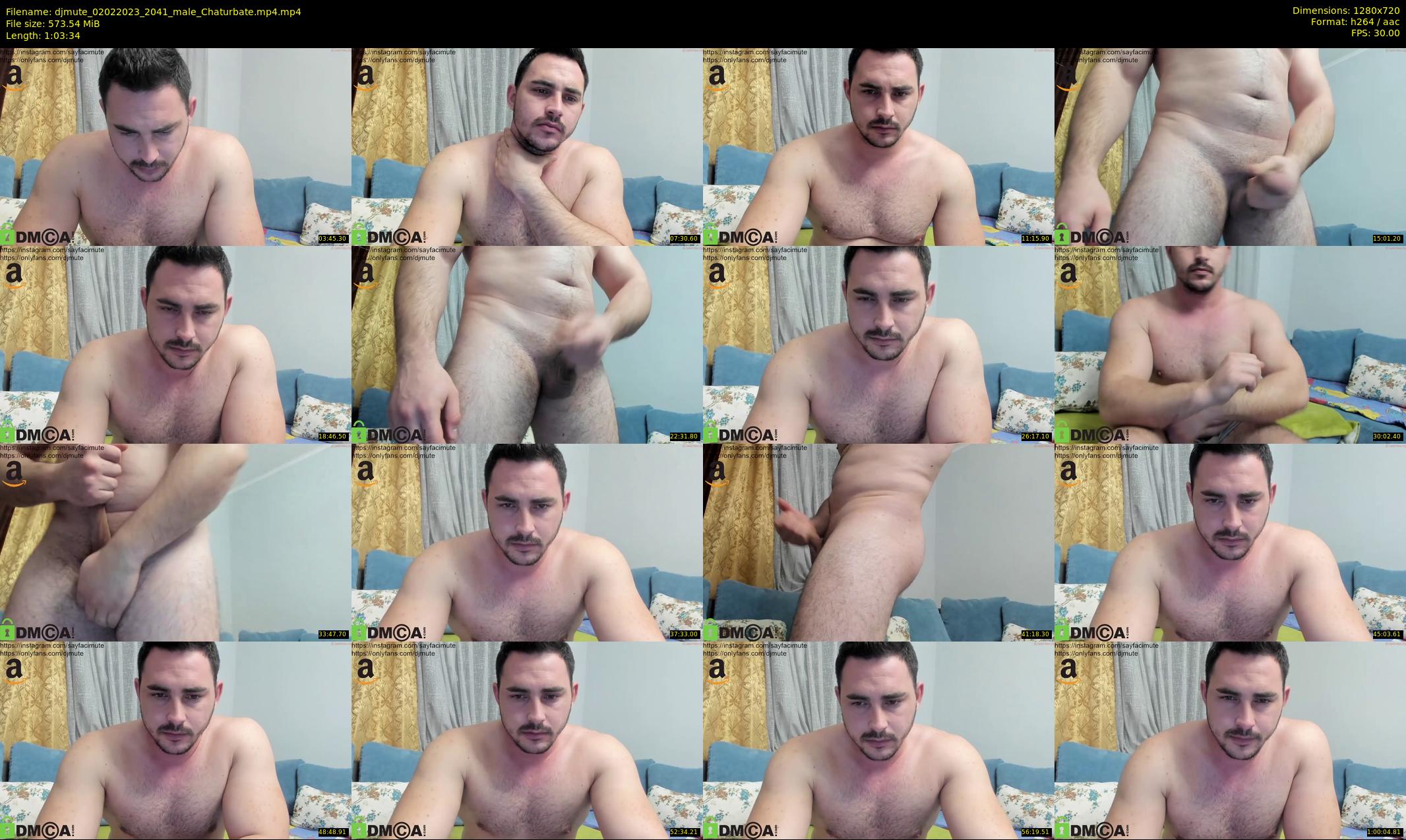 djmute — 64 minute Chaturbate male cam show recording, 720p, Feb 2, 2023