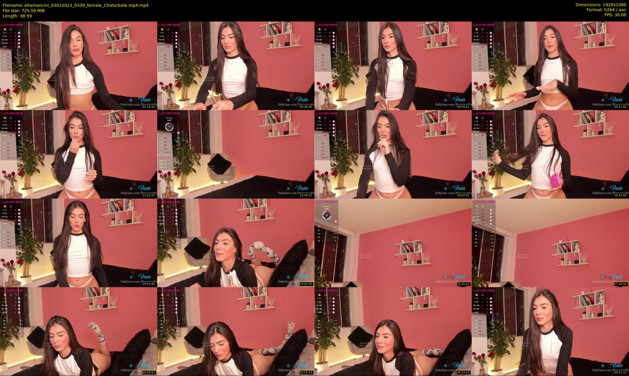 ellamancini — 39 minute Chaturbate female cam show recording, 1080p, Feb 3, 2023