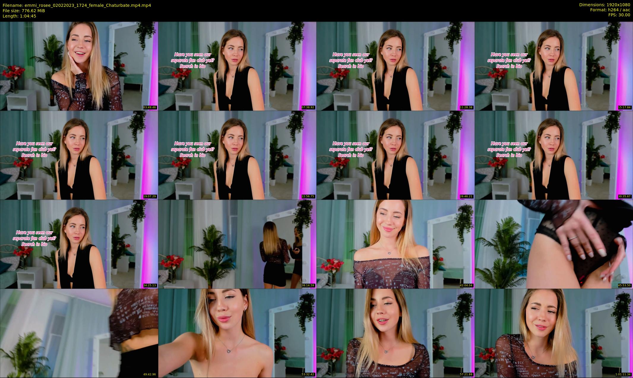 emmi_rosee — 65 minute Chaturbate female cam show recording, 1080p, Feb 2, 2023