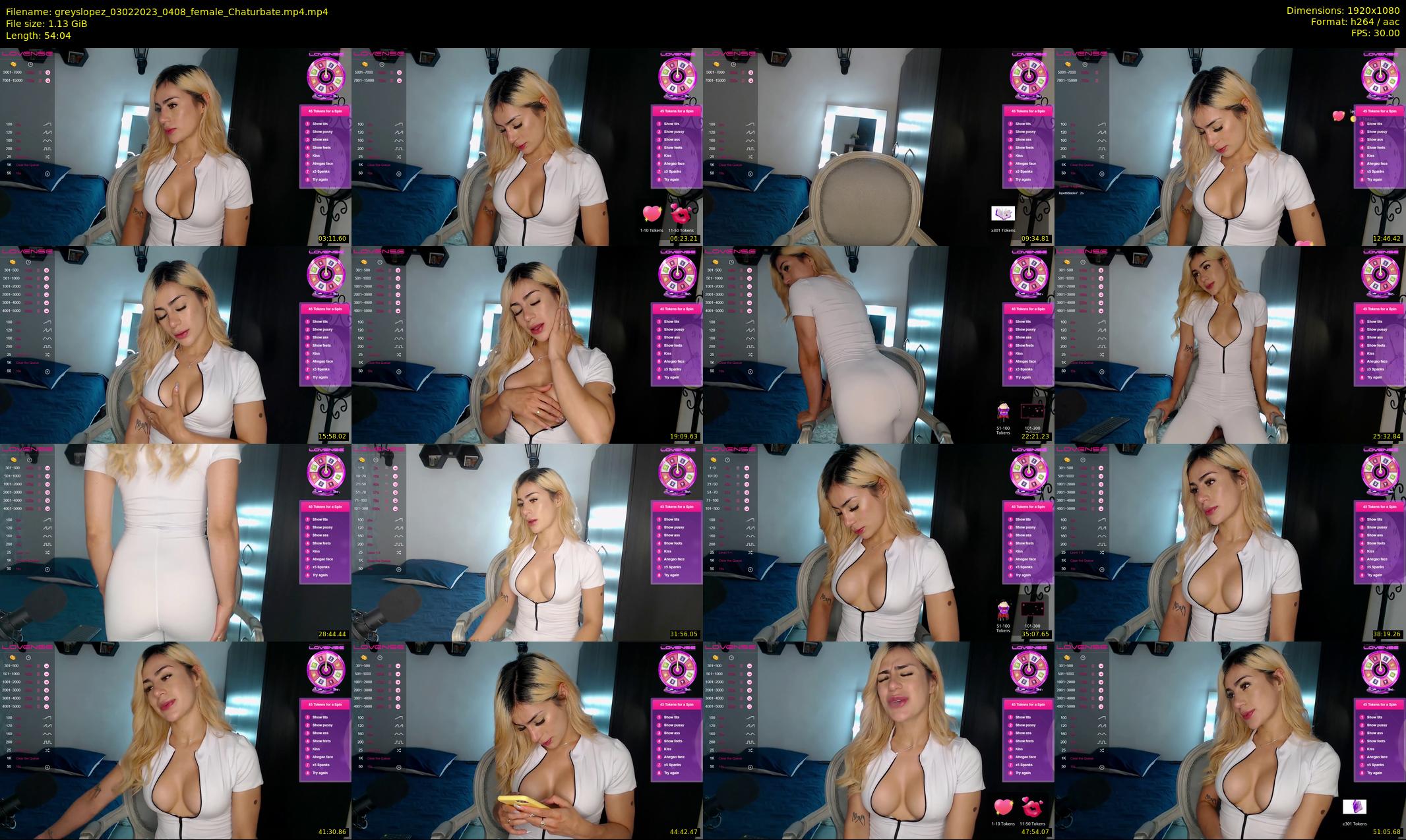 greyslopez — 55 minute Chaturbate female cam show recording, 1080p, Feb 3, 2023